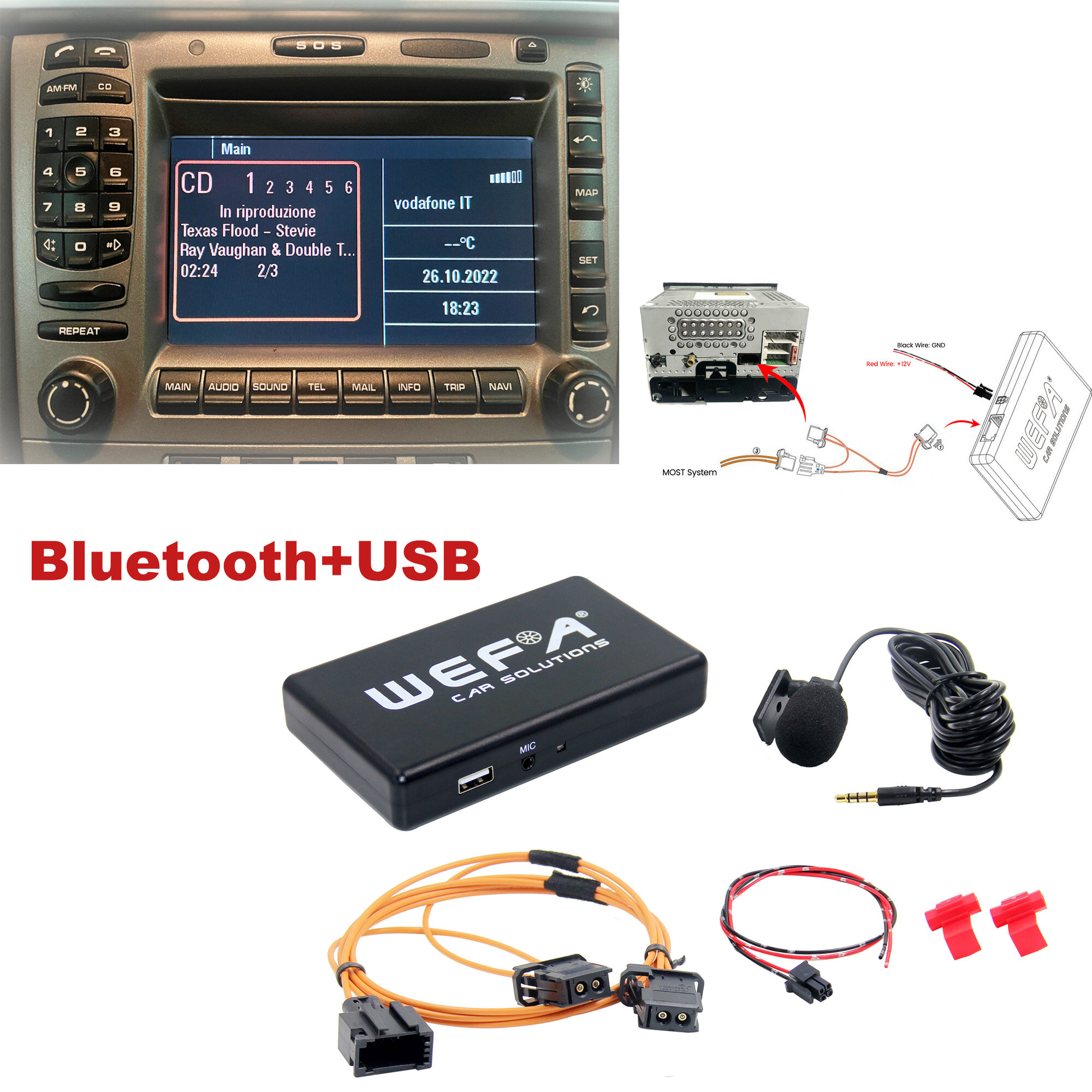 Porsche MOST Fiber Optic Bluetooth Module