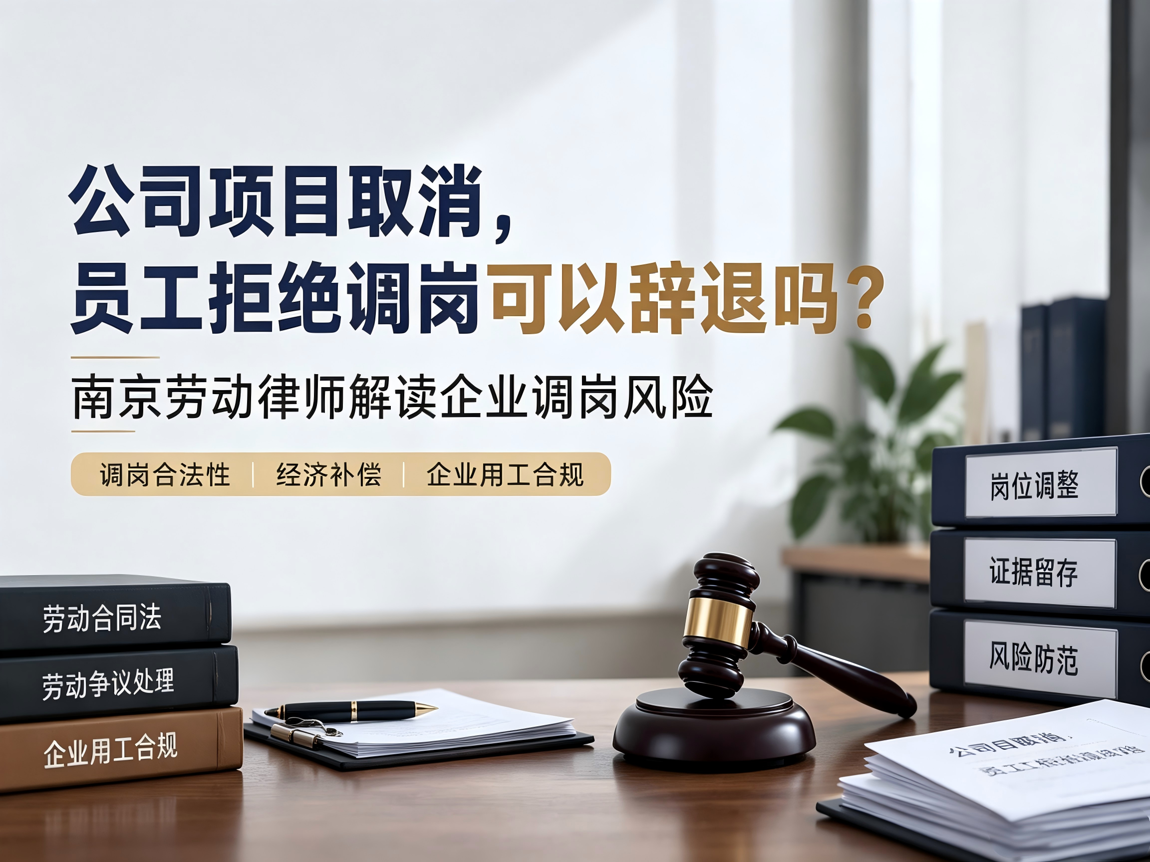 公司项目取消，员工拒绝调岗怎么办？南京劳动律师详解5步处理流程与辞退风险