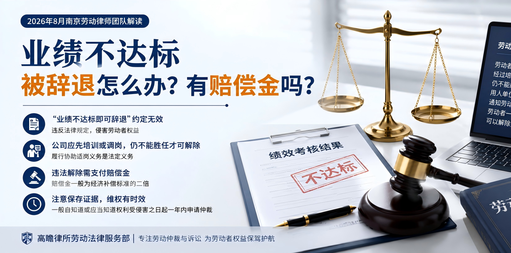 业绩不达标被辞退怎么办？有赔偿金吗？
