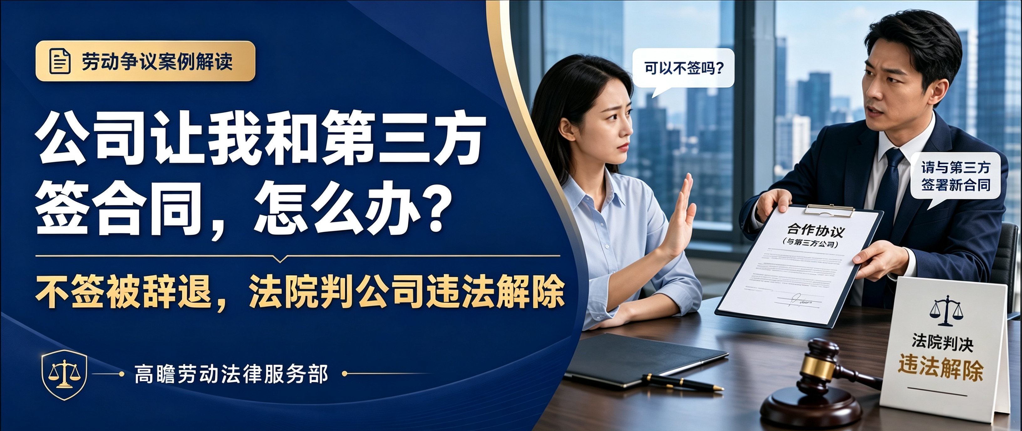 公司让我和第三方签合同，怎么办？