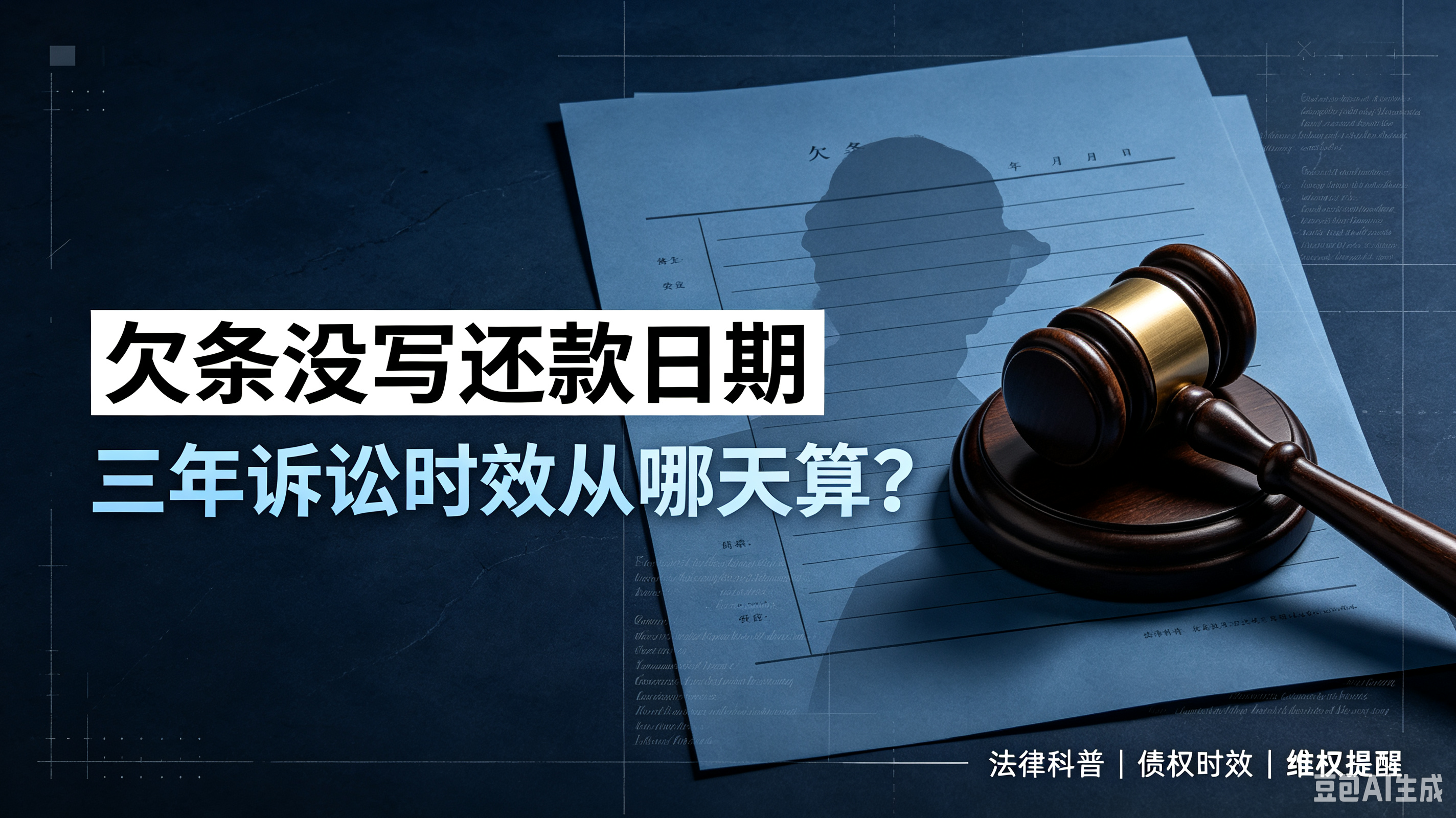 欠条没写还款日期，三年诉讼时效从哪天算？南京欠款律师解读