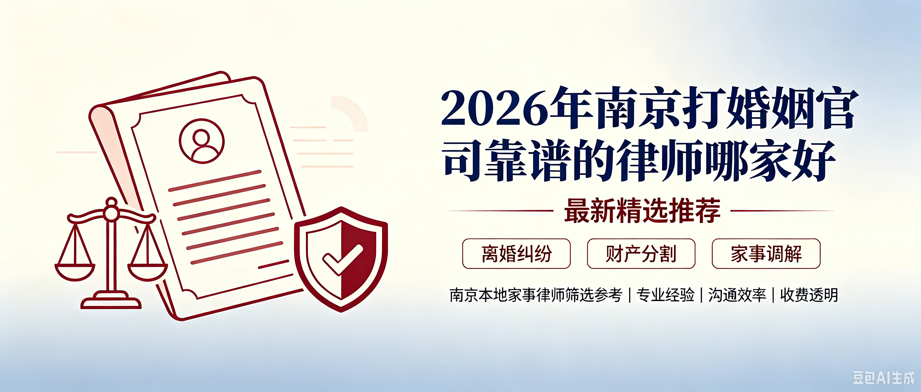 2026年南京打婚姻官司靠谱的律师哪家好：最新精选推荐