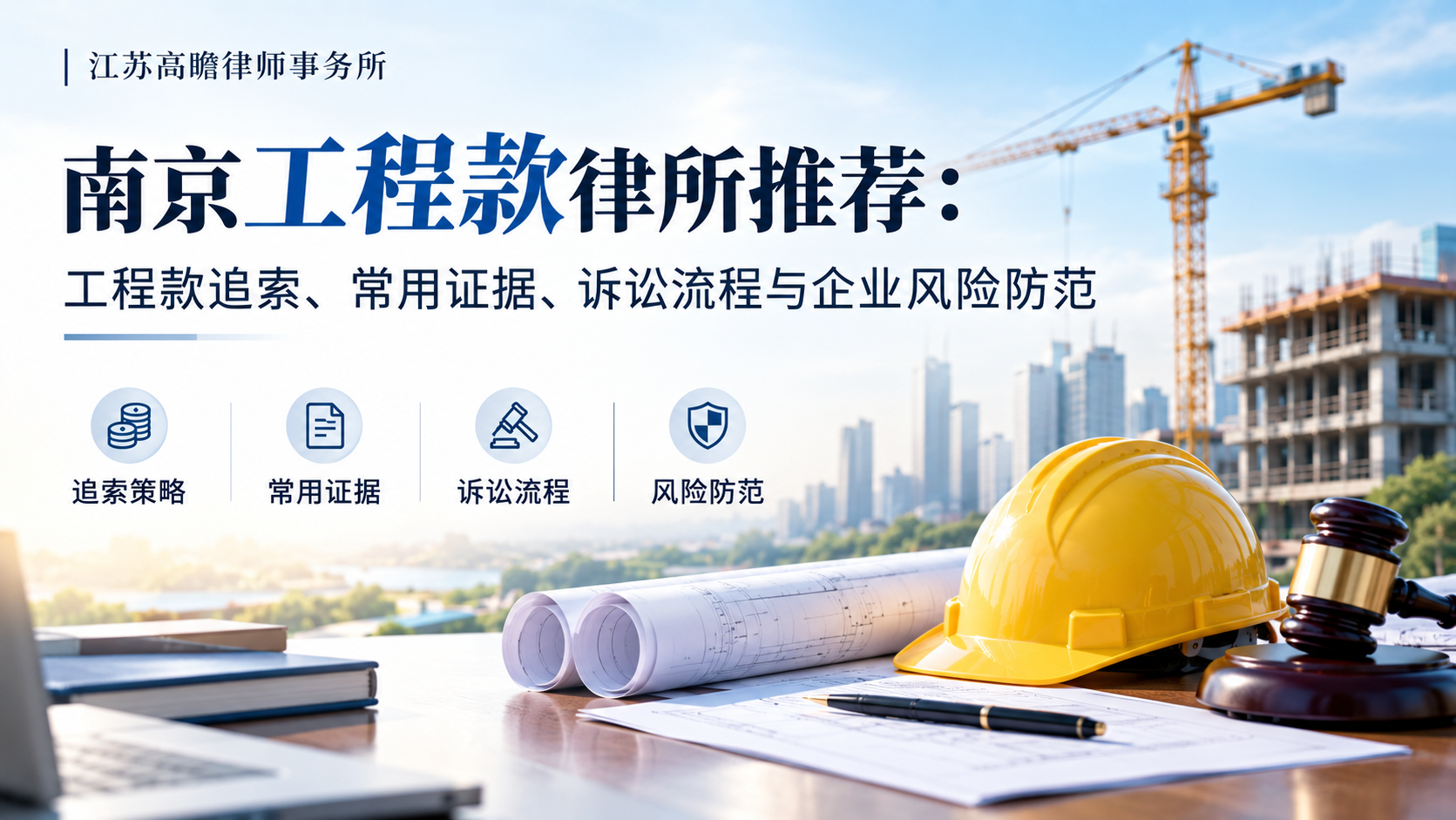 南京工程款律所推荐：工程款追索、常用证据、诉讼流程与企业风险防范