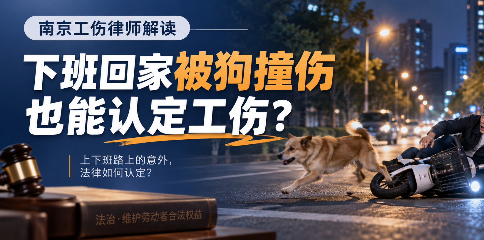 南京工伤律师解读：下班骑电动车回家被狗撞伤，能认定工伤吗？｜高瞻个人维权150讲（8）