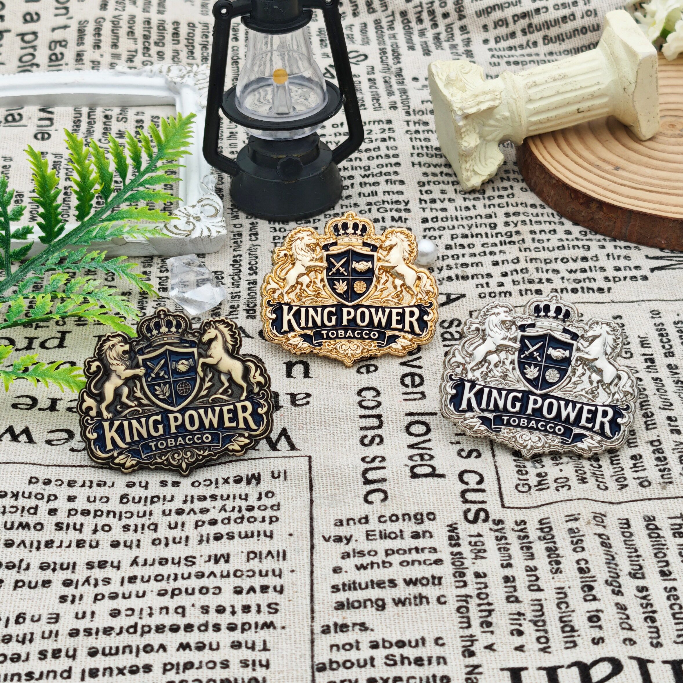 KING POWER Lion Shield Custom-Shaped Medal