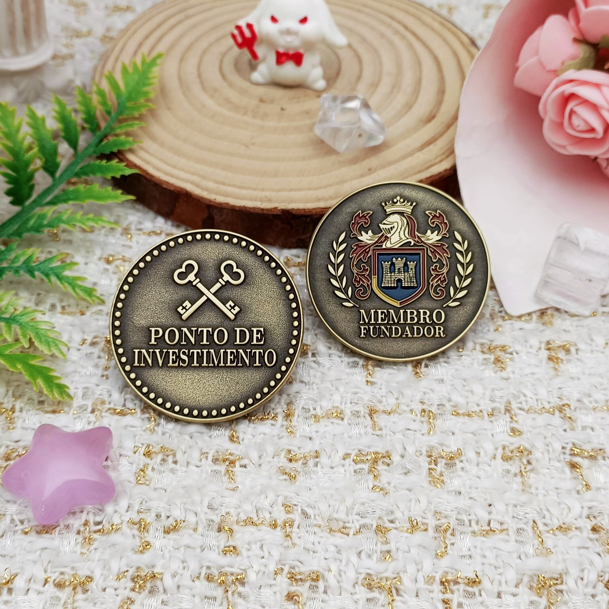 PONTO Knight Shield Crossed Keys Commemorative Coin