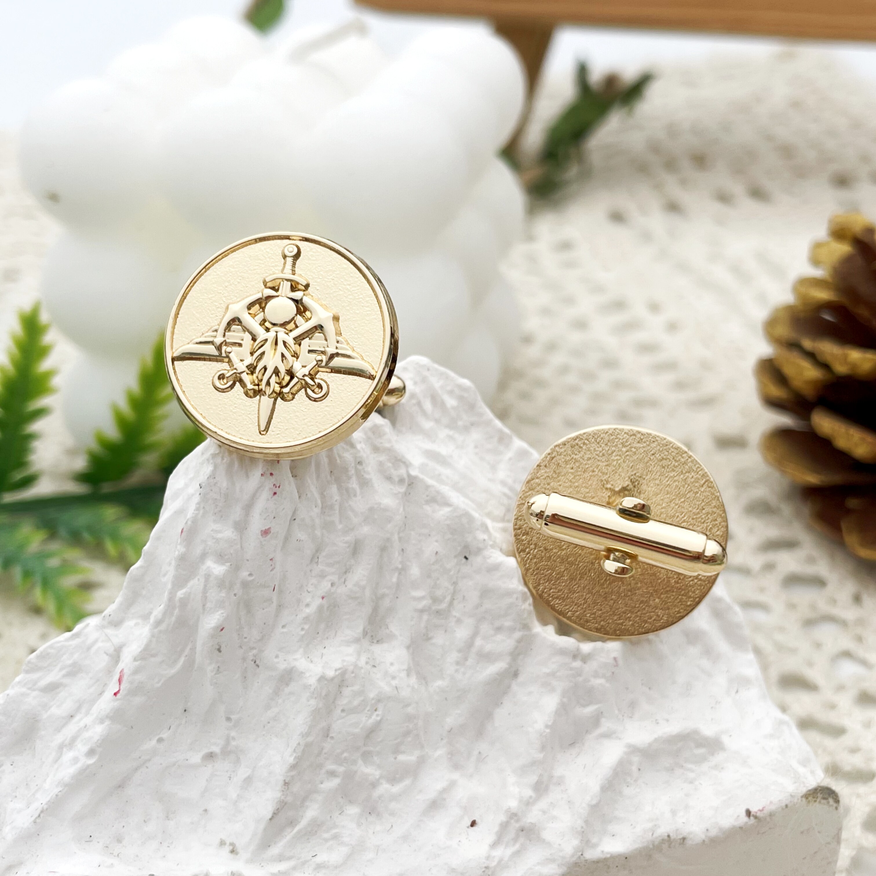 Anchor, Bomb, Wing, and Medallion Cufflinks