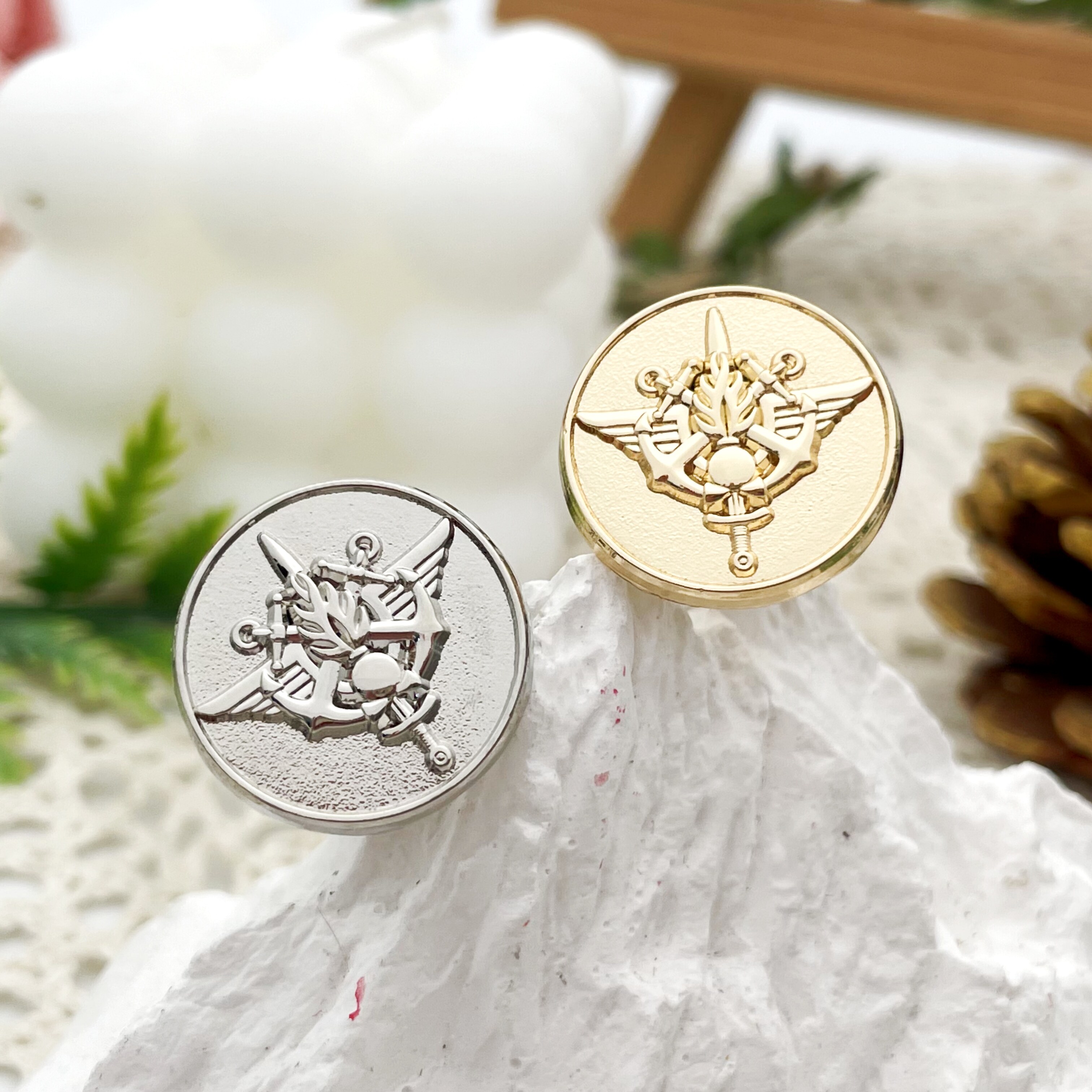Anchor, Bomb, Wing, and Medallion Cufflinks