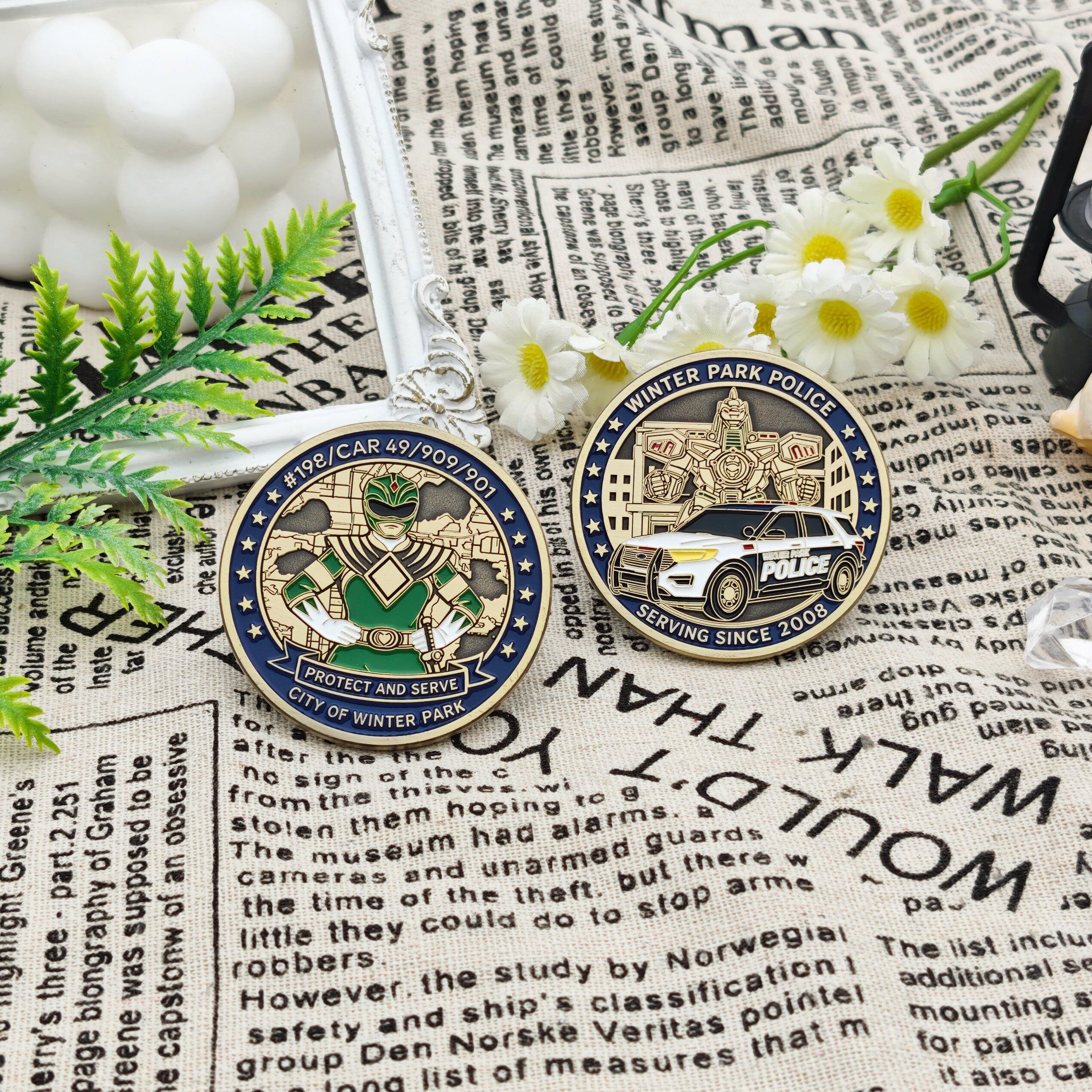 Winter Park Police Two-Tone Gold-Plated Commemorative Coin