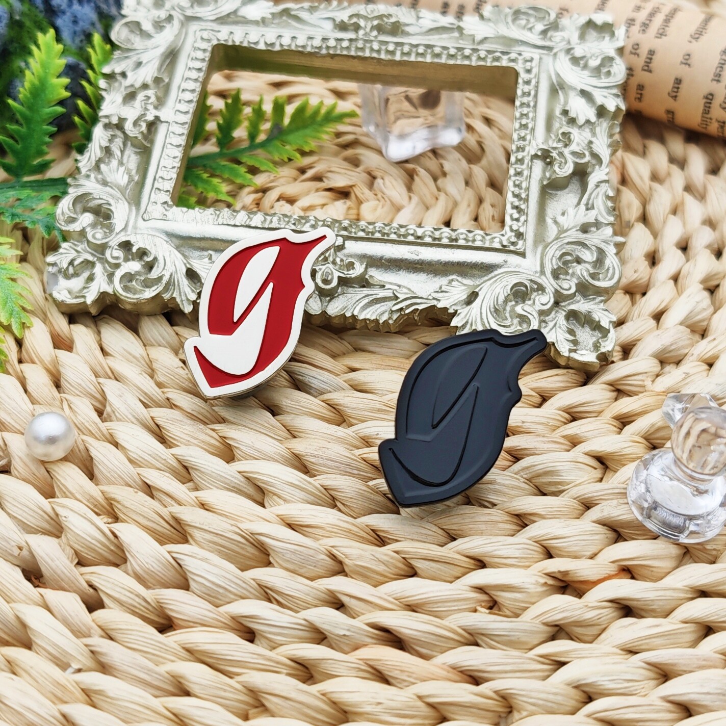 Custom Enamel Pin with Cursive "g" Letter
