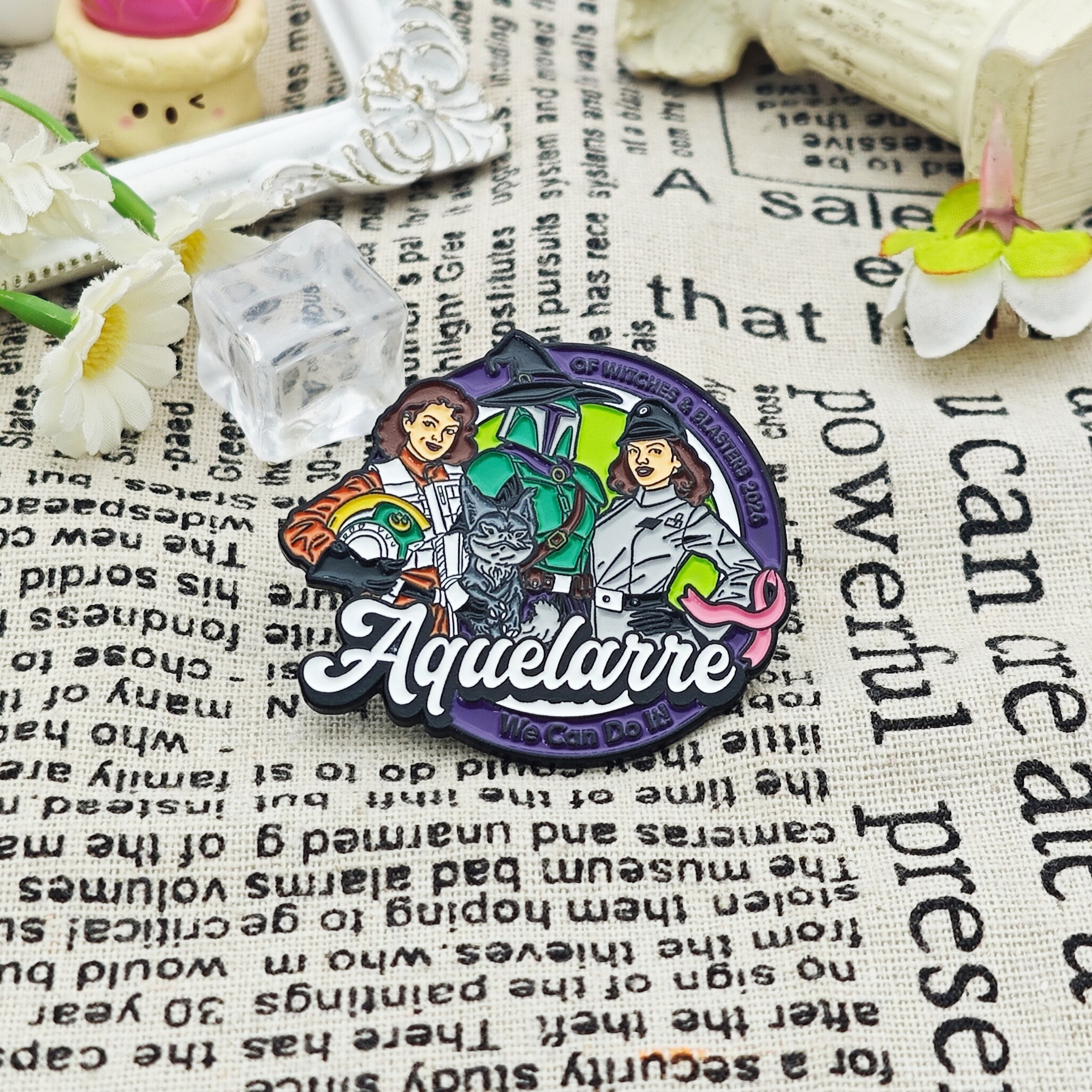 Aquelarre (Spain) Character Cat Black Enamel Irregular Pin