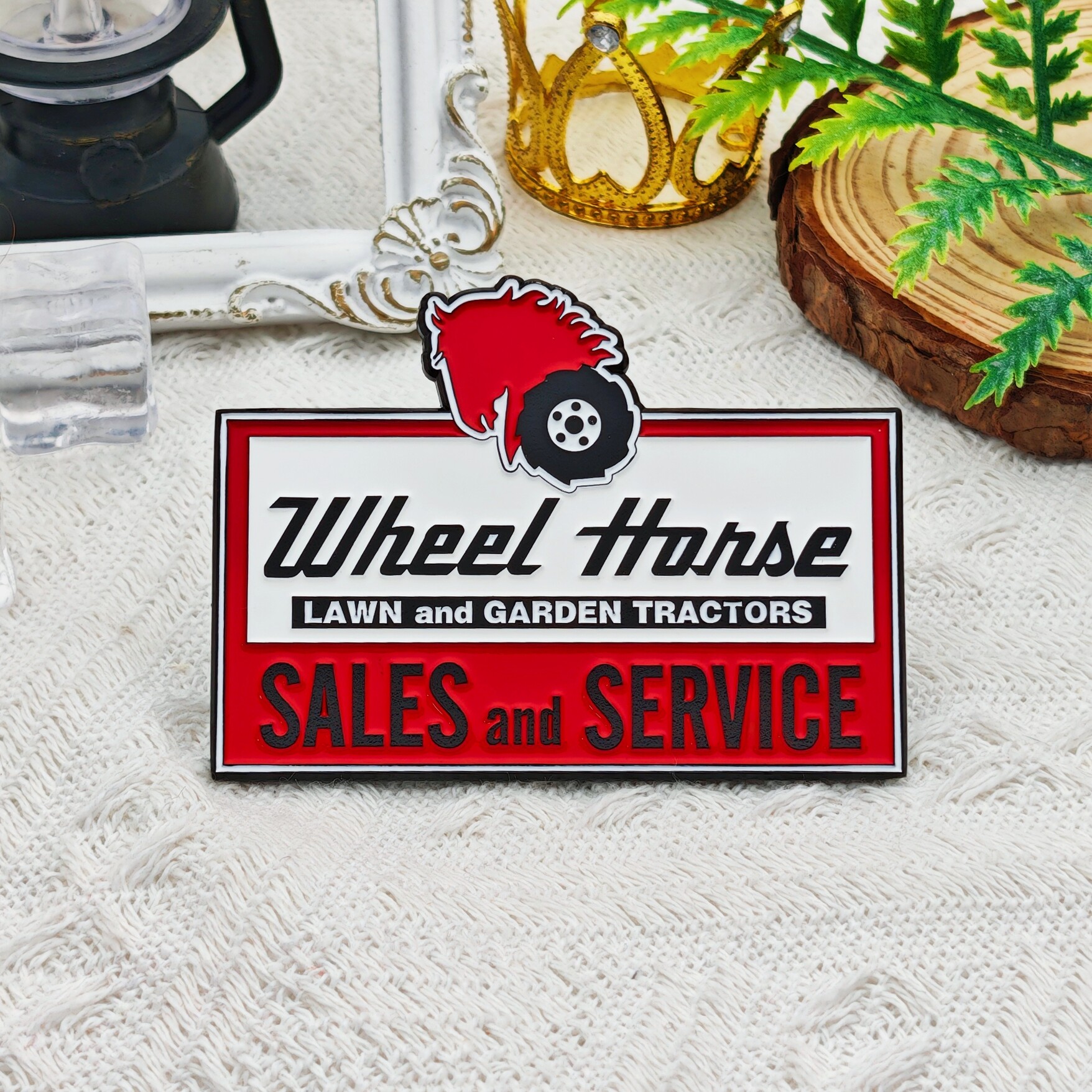Wheel Horse Tractor Custom Enamel Fridge Magnet