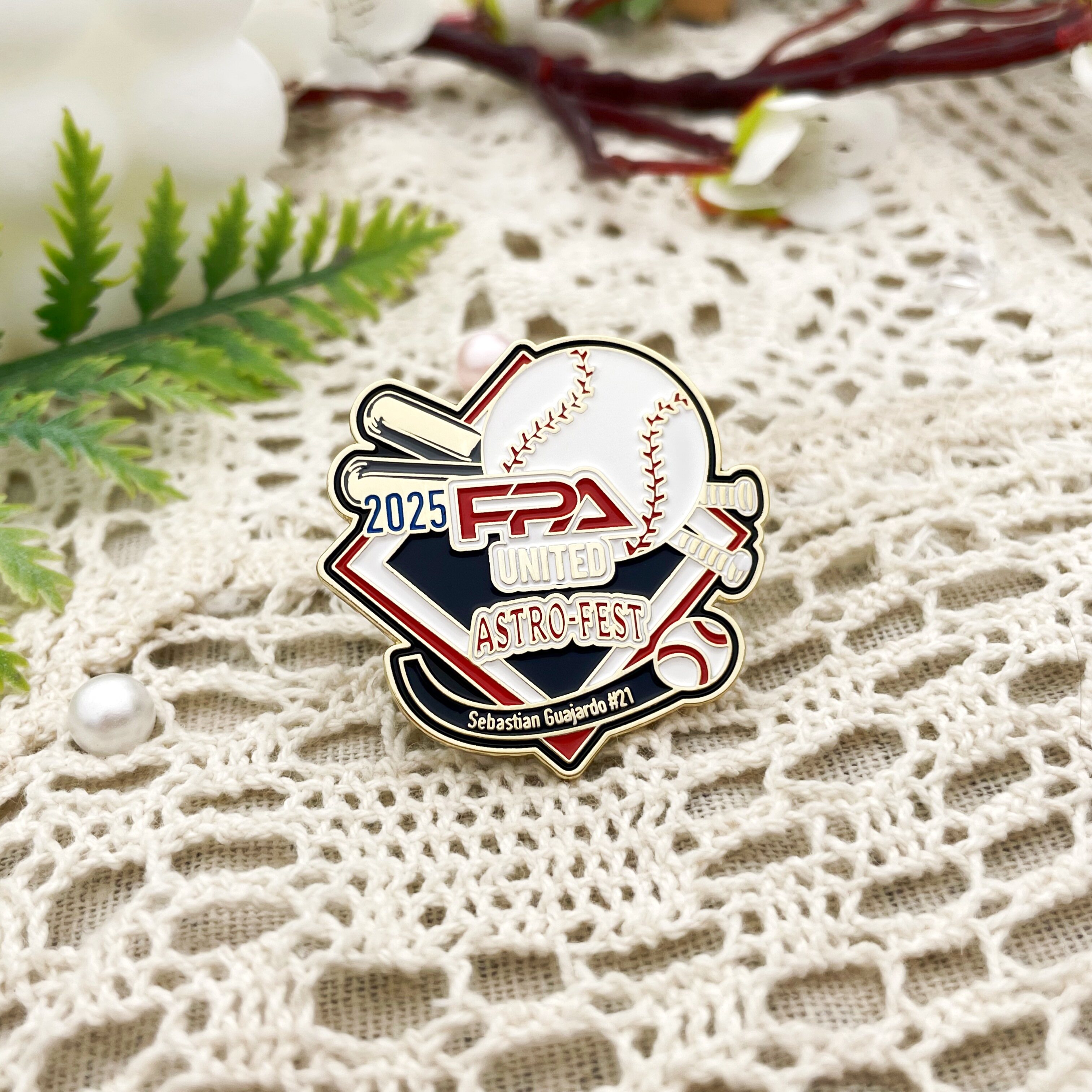 2025 FPA Baseball Event Gold-Plated Diamond Enamel Pin