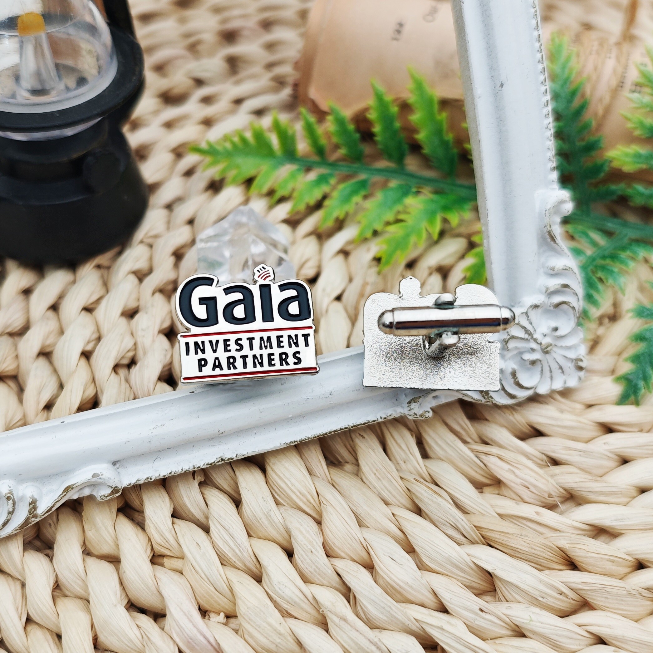 Gaia Investment Logo Metal Cufflinks