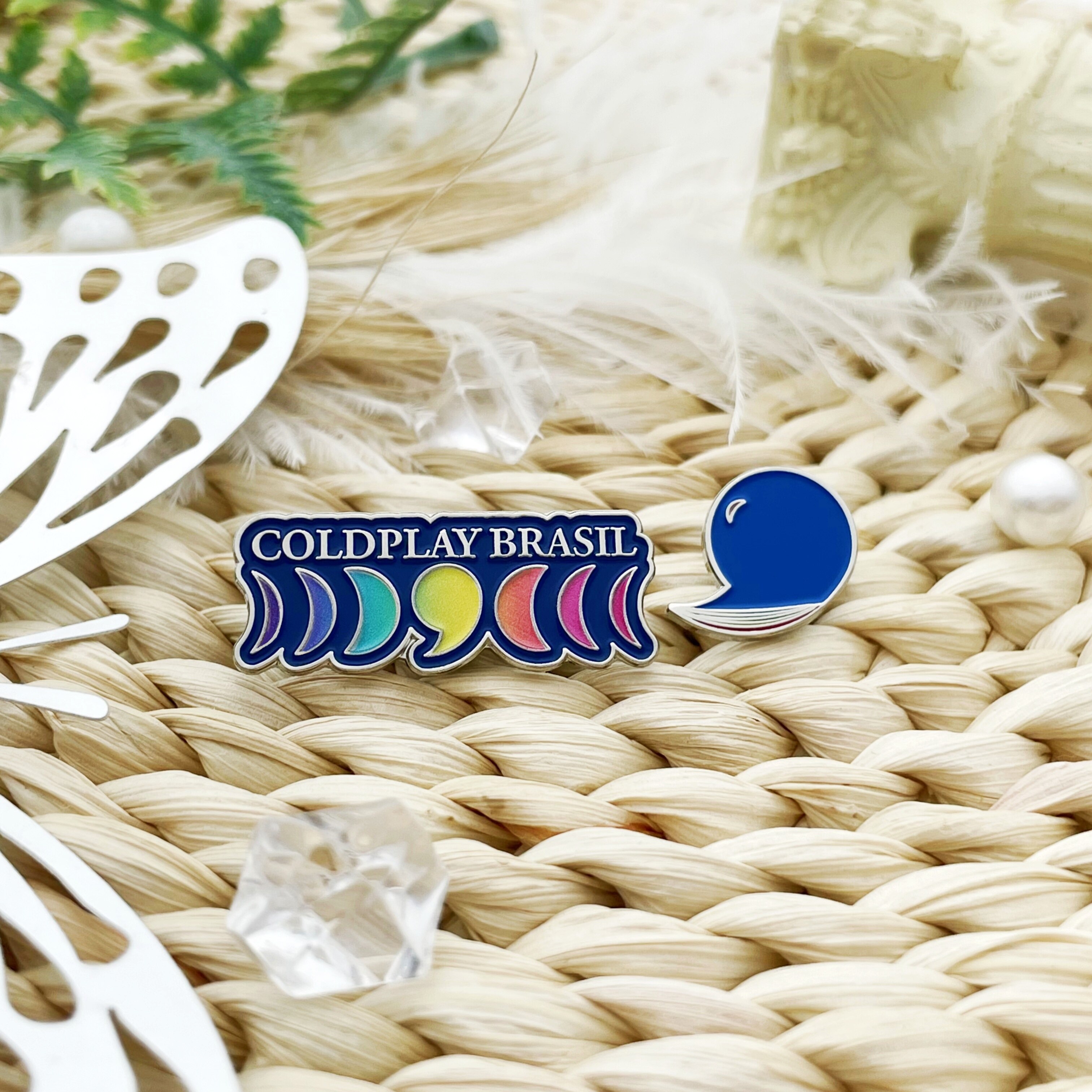 Coldplay Brasil Colorful Comma Combo Enamel Pin