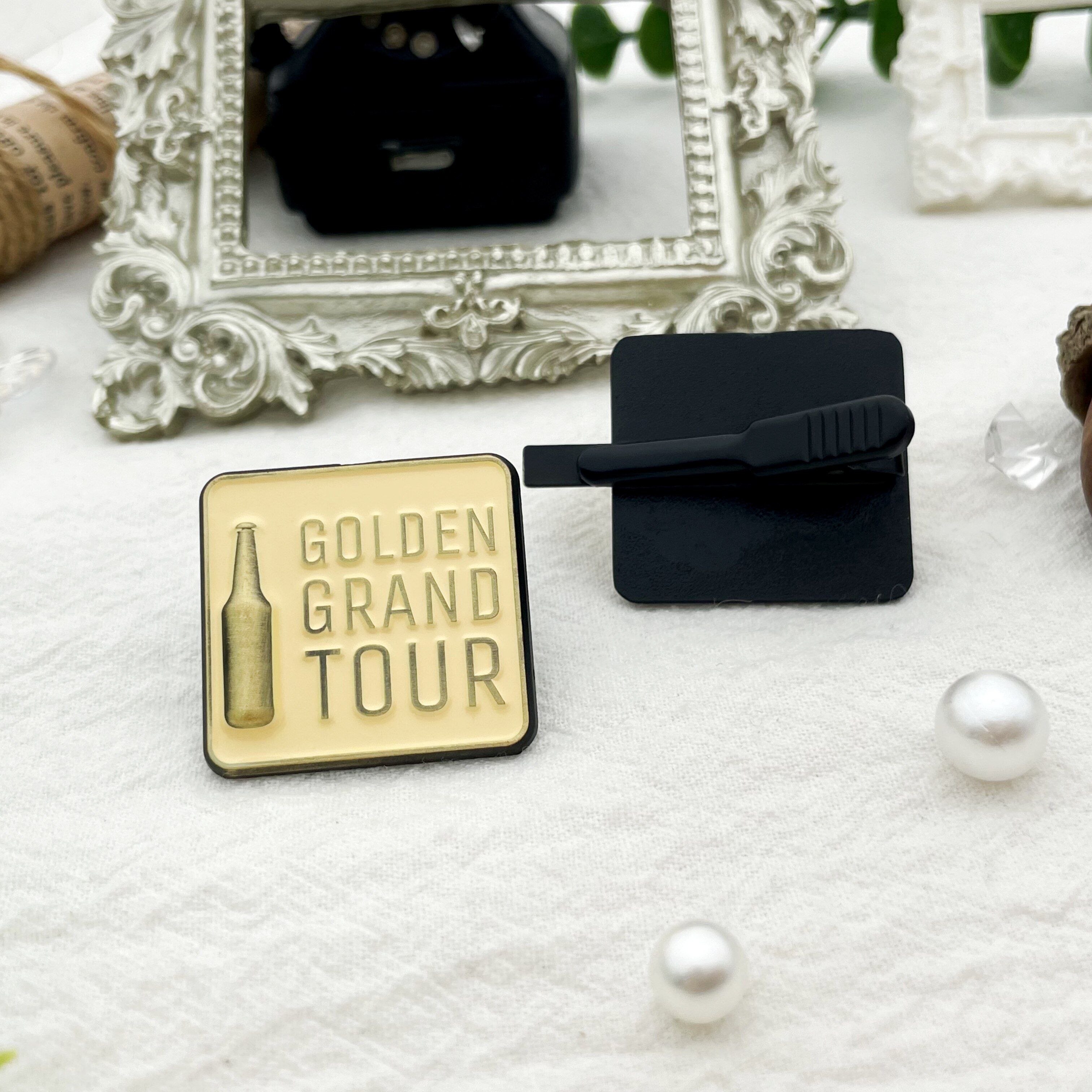 Golden Grand Tour Beer Bottle Relief Pin