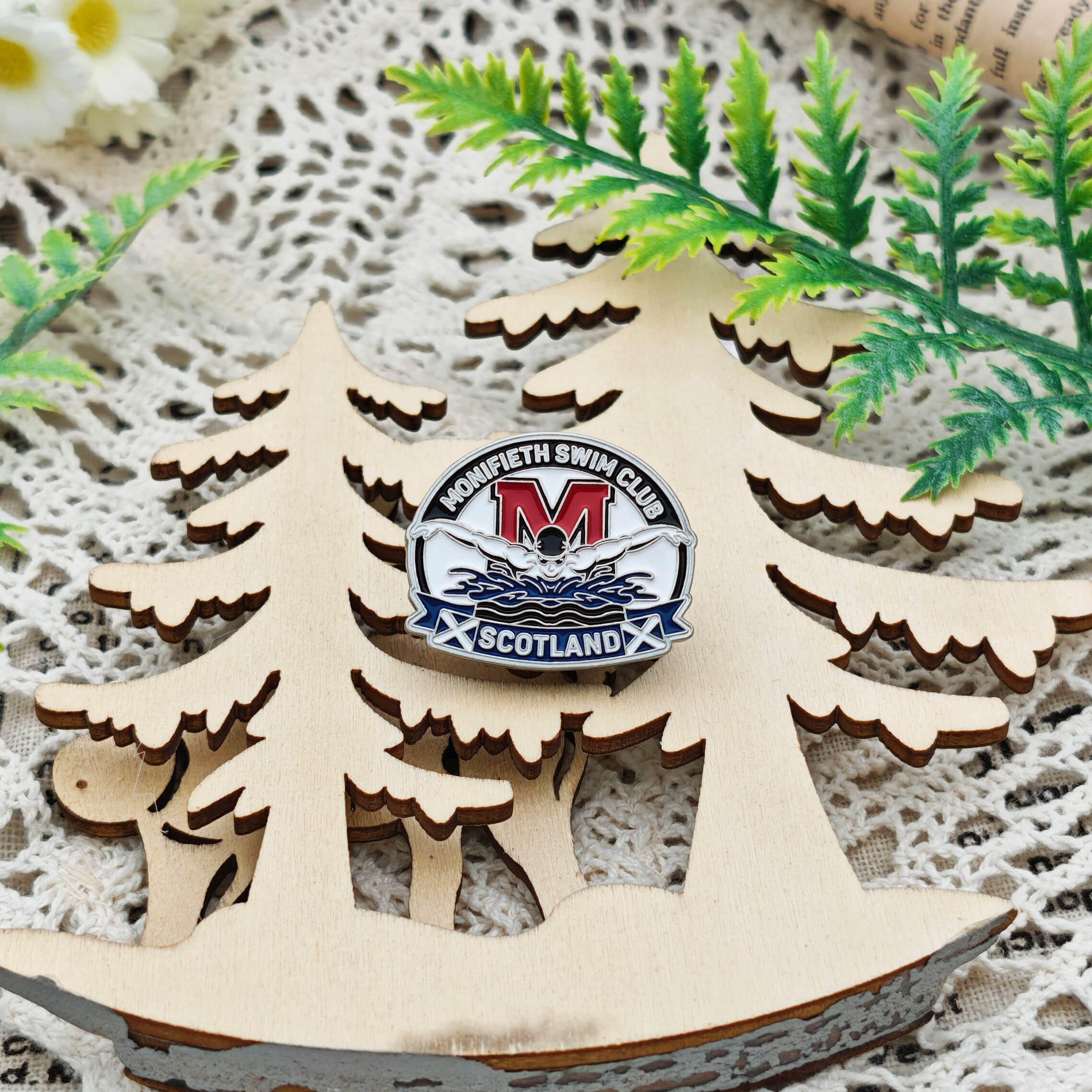 Monifieth Swim Club Half-Dome Enamel Pin