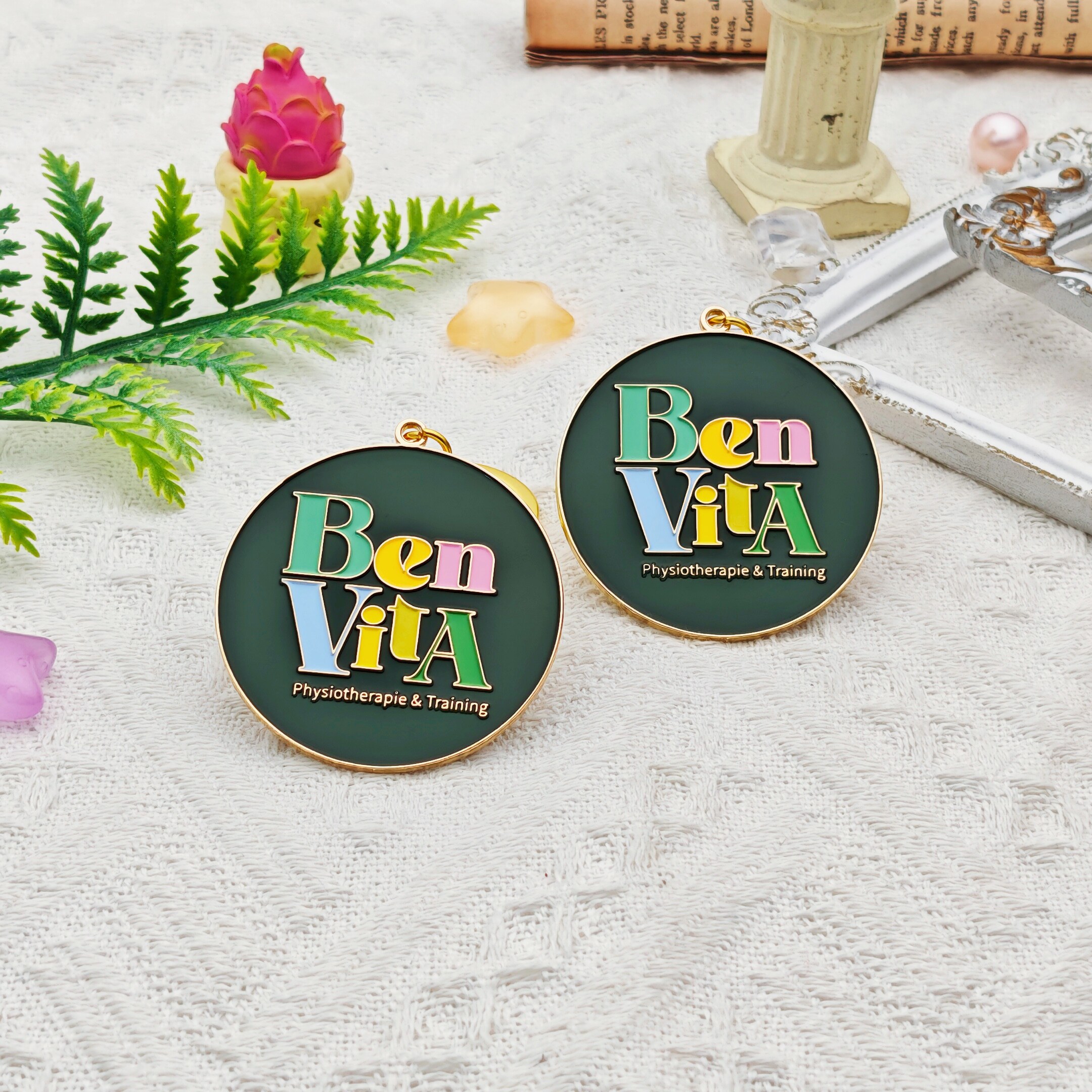 BenVita Physiotherapy Circular Logo Keychain