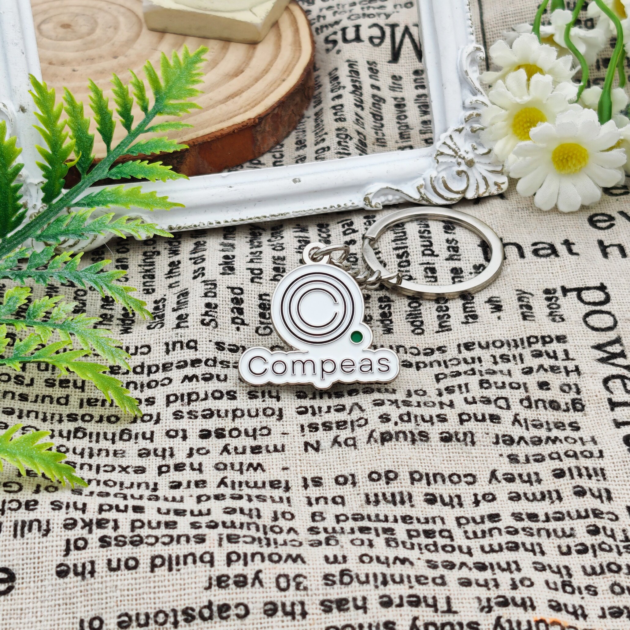 Compeas Mosquito Coil Shaped Custom Painted Keychain