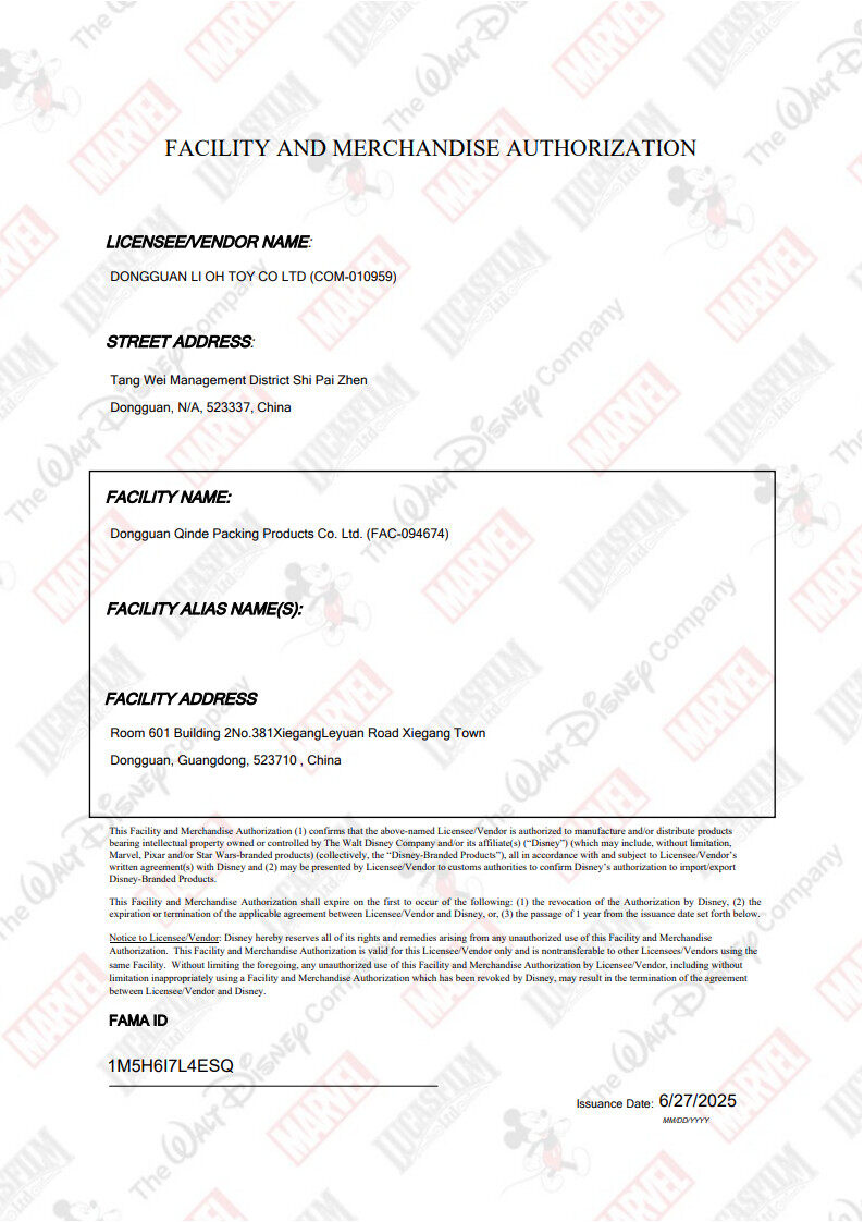 Disney FAMA Authorized
