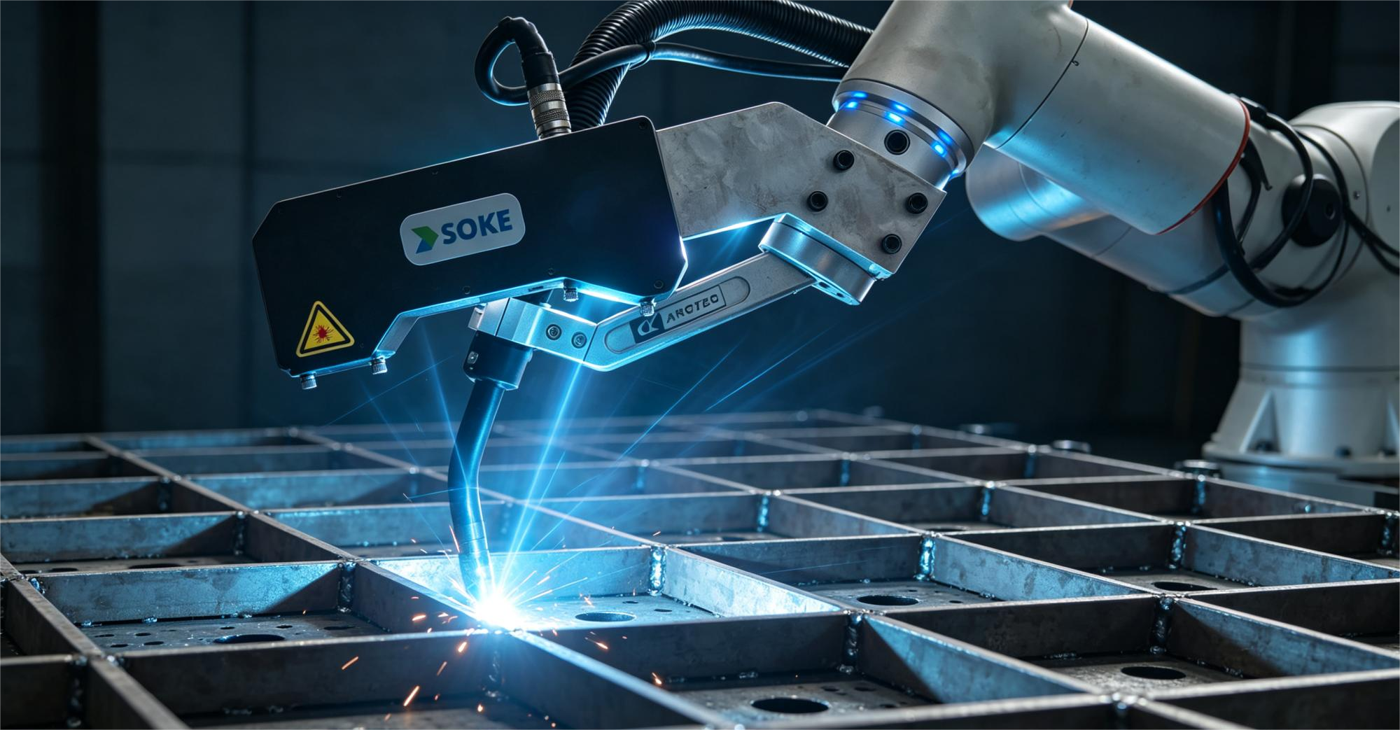Steel Grating Robot Scanning and Welding Workstation