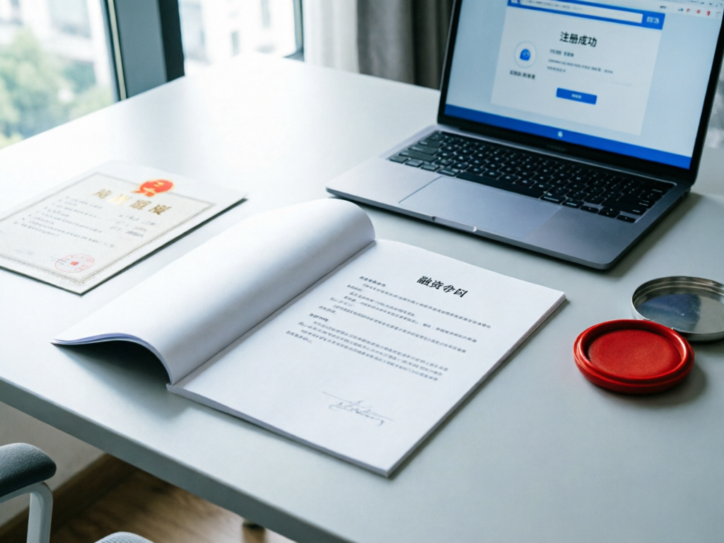 科技企业公司注册文件与融资协议，营业执照与公章