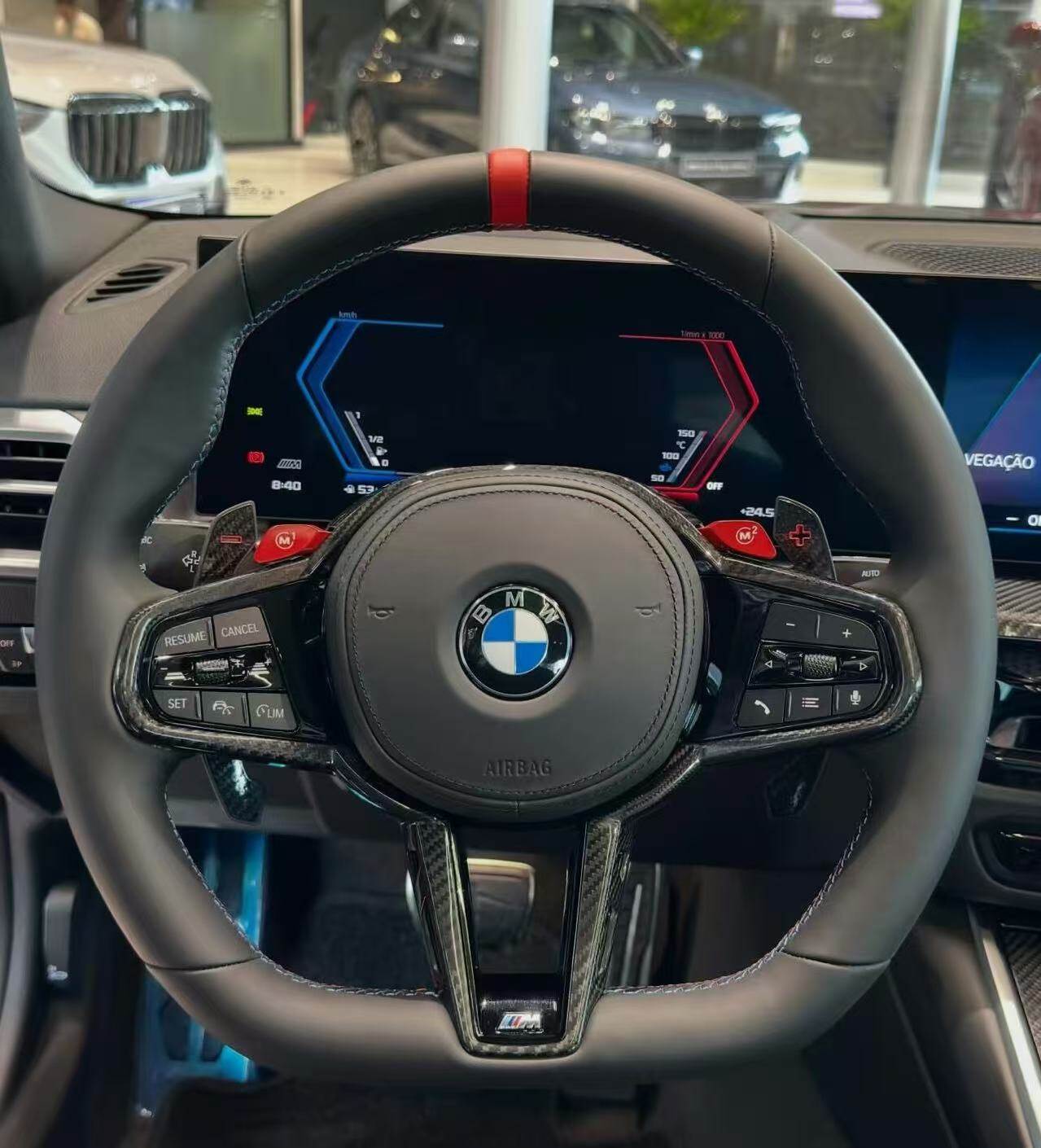 BMW G20 custom steering wheel with smooth leather grips