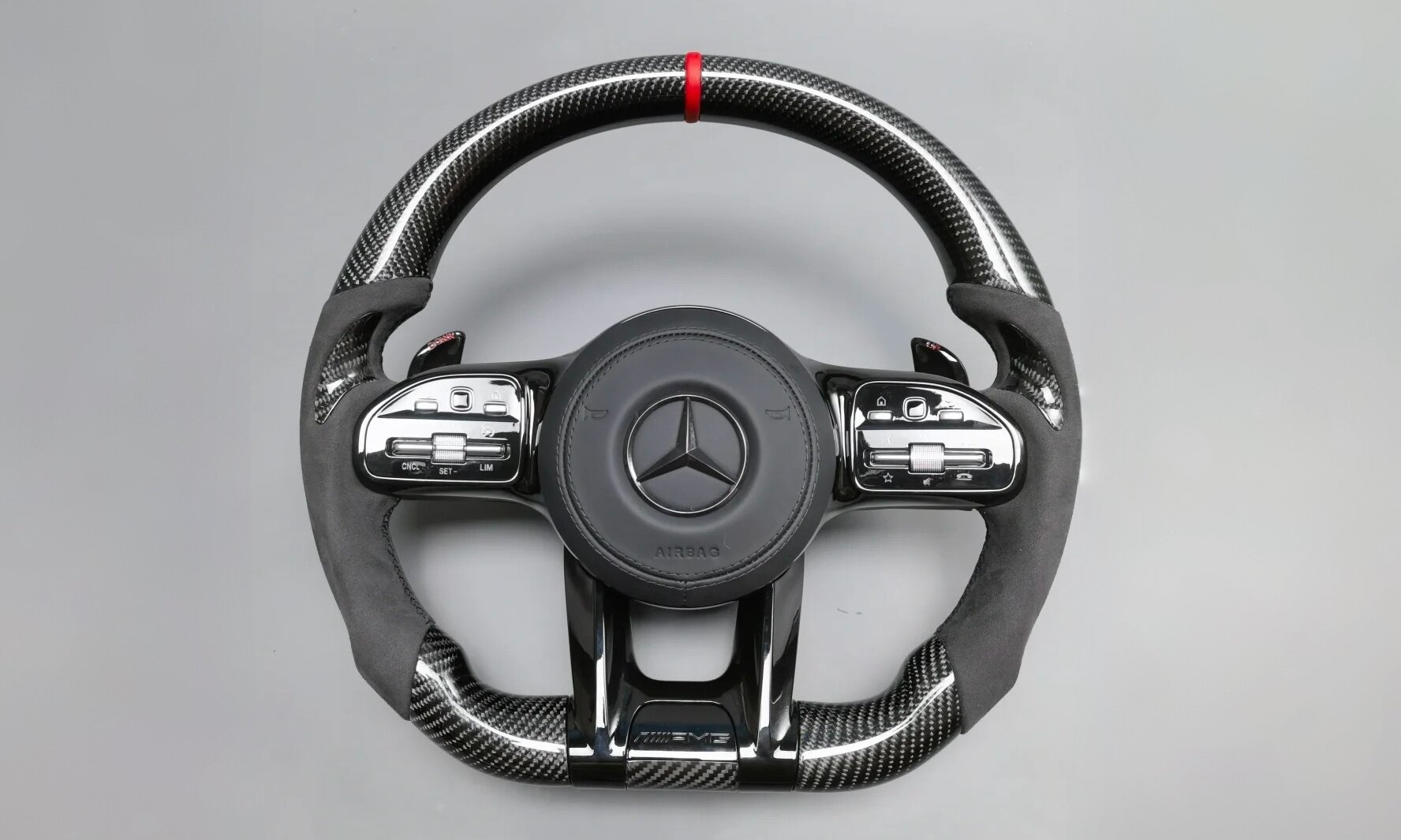Mercedes W205 C63 AMG custom carbon fiber steering wheel