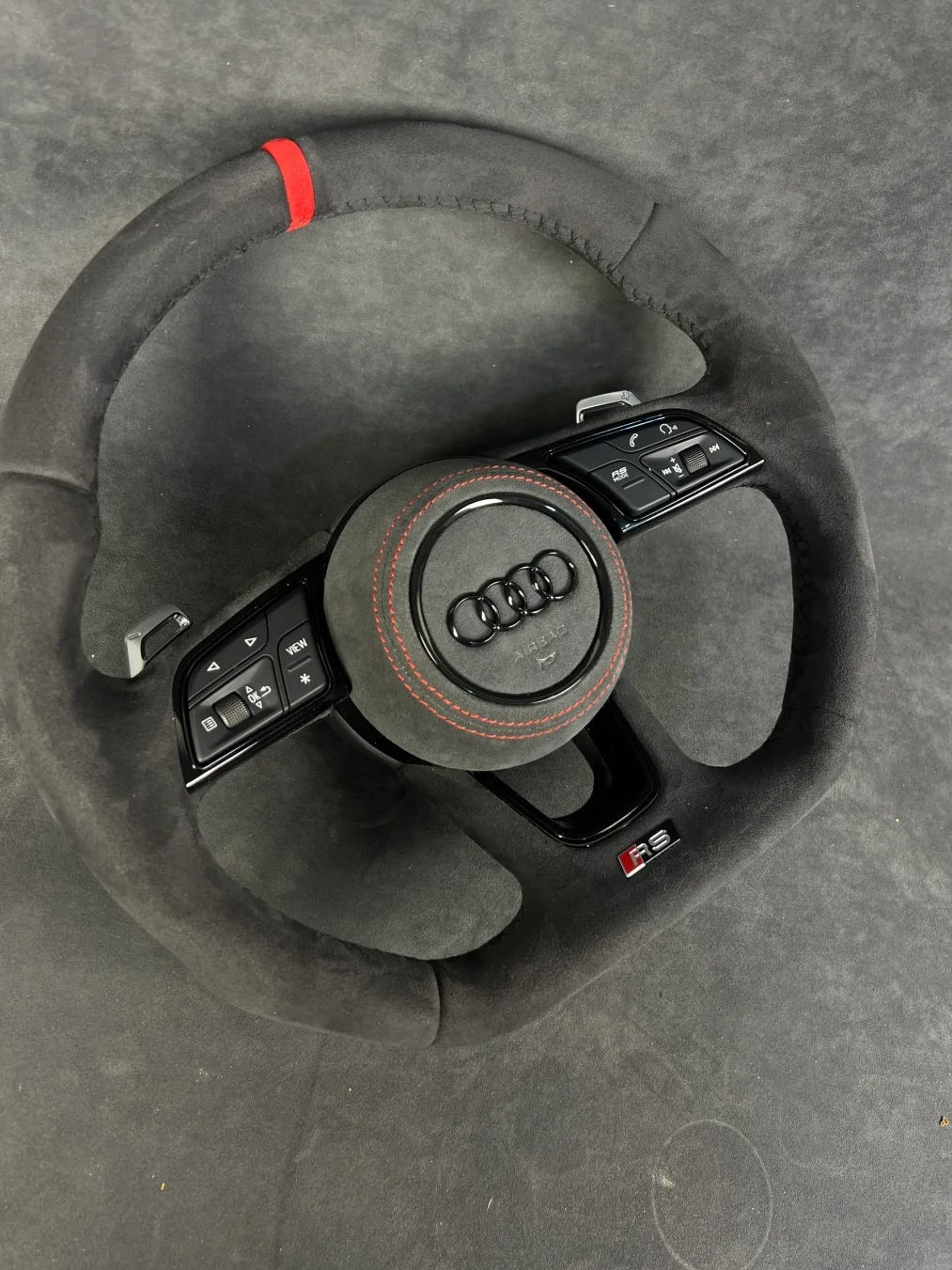 Audi RS3 custom carbon fiber steering wheel