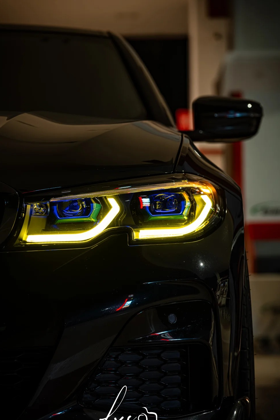 Premium car interior modifications including steering wheel lighting and trim by YUNZ AUTO