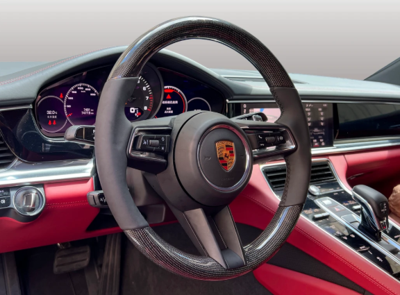 Porsche Cayenne Turbo custom carbon fiber steering wheel