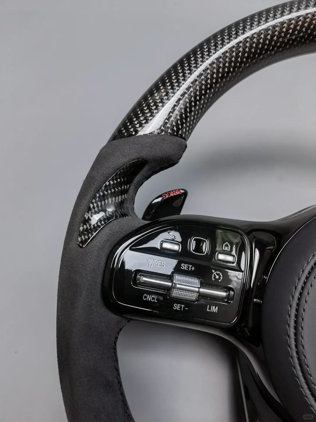 Mercedes W205 C63 AMG custom carbon fiber steering wheel project by YUNZ AUTO