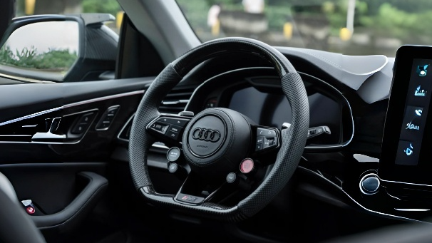 Audi RS3 custom carbon fiber steering wheel project by YUNZ AUTO
