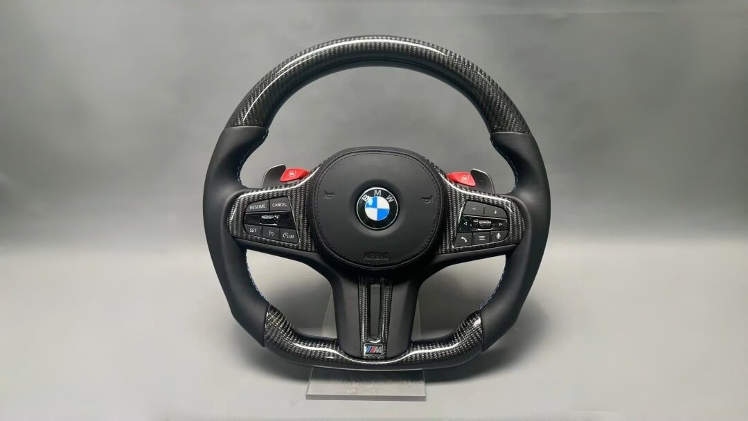 BMW G87 M2 custom carbon fiber steering wheel project by YUNZ AUTO
