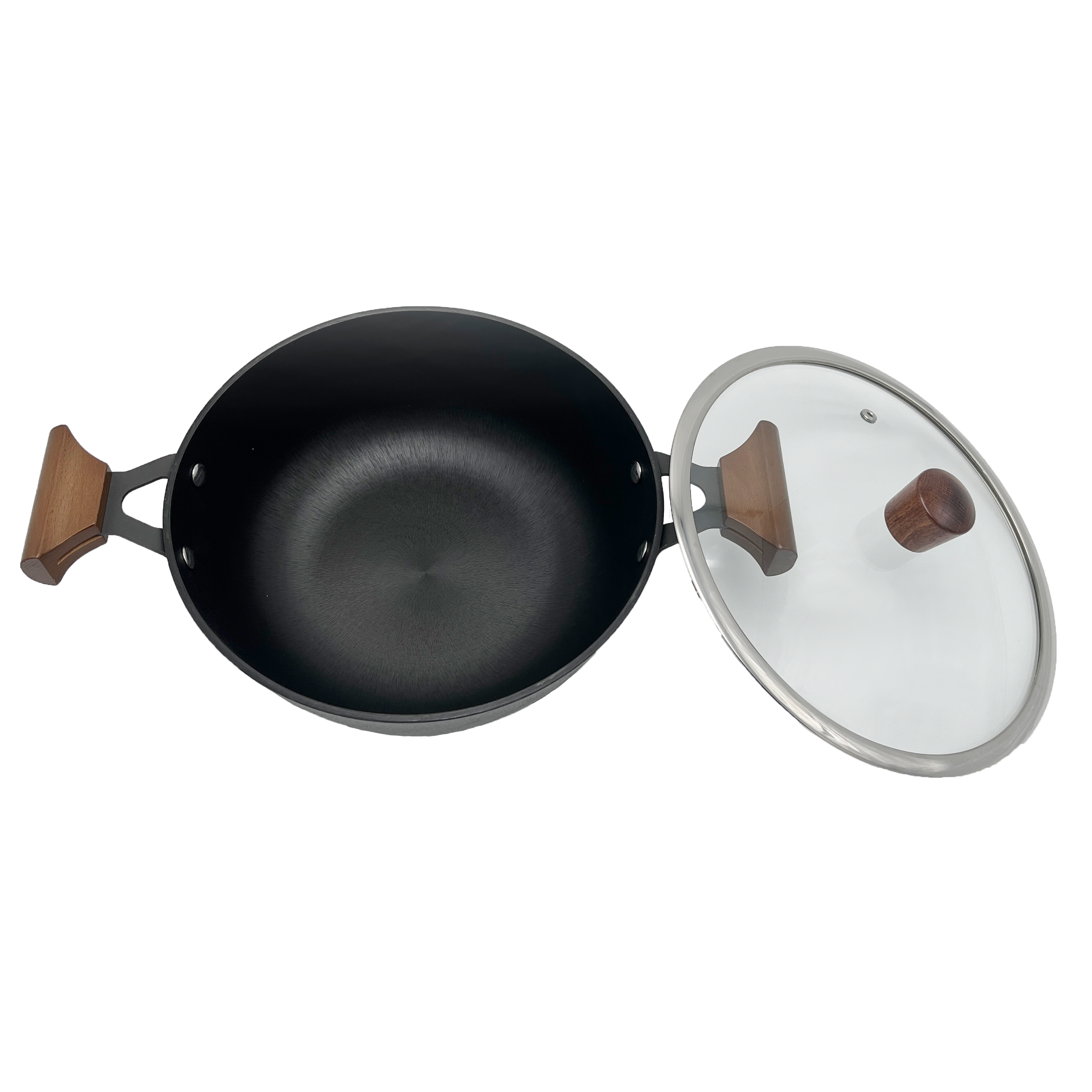 Double‑Ear Cast Iron Wok