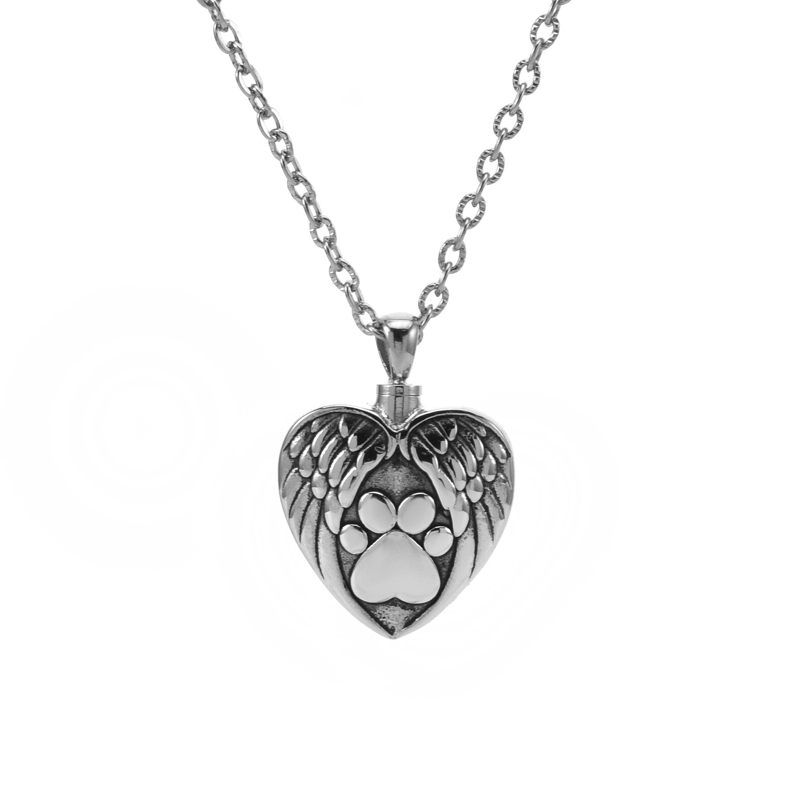 Angel Paw Heart Urn Pendant