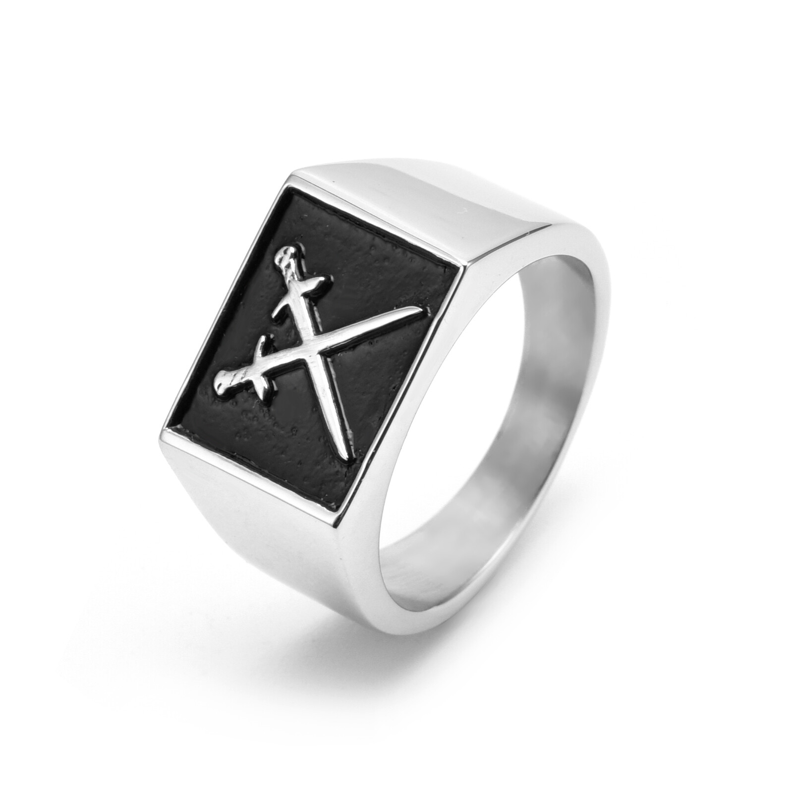Cross Sword Signet Ring