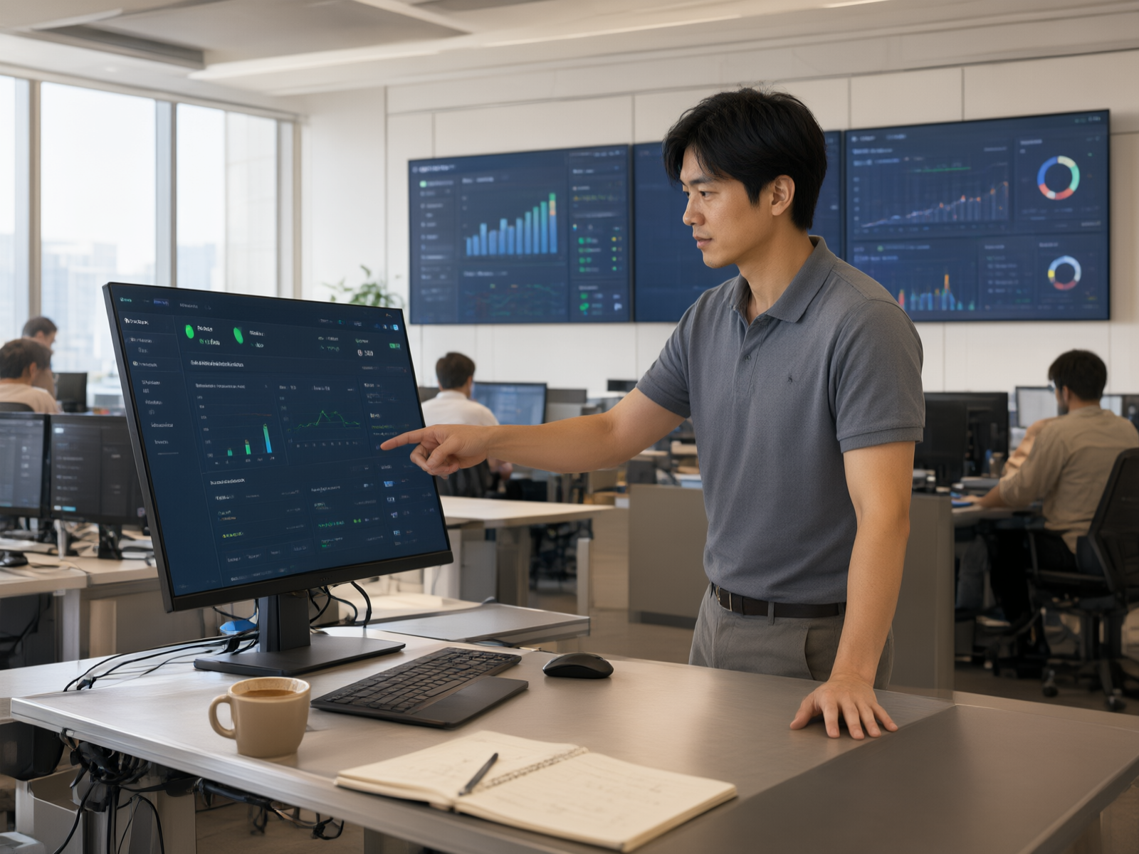 系统管理员审查性能仪表盘与优化建议