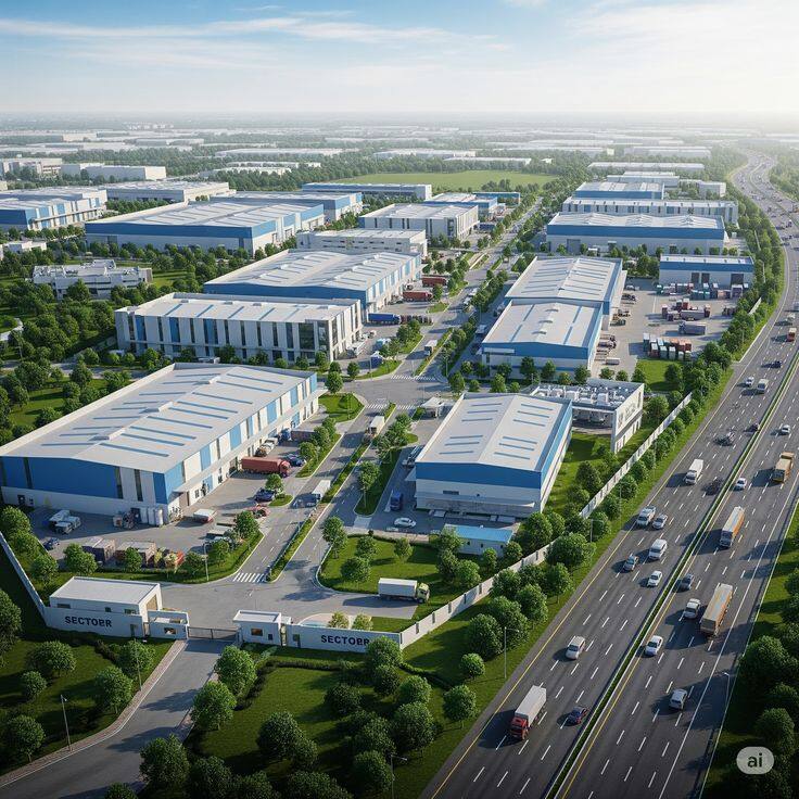 Factory Aerial View