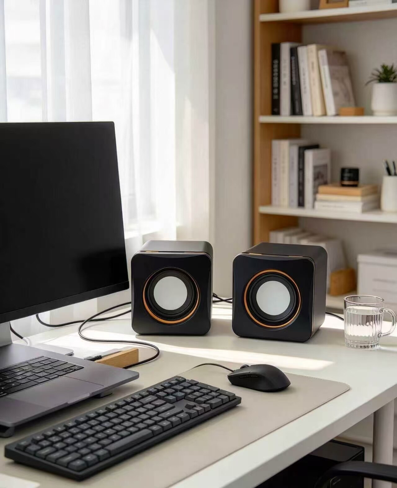 Black Armor Orange Ring Desktop Speaker 4