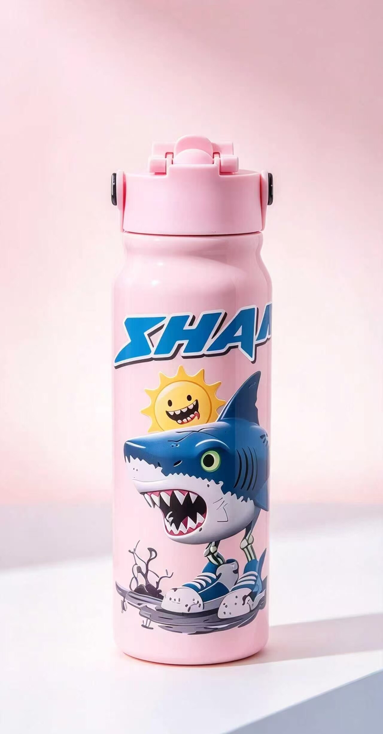 Cute Shark Pop-Up Lid Cup