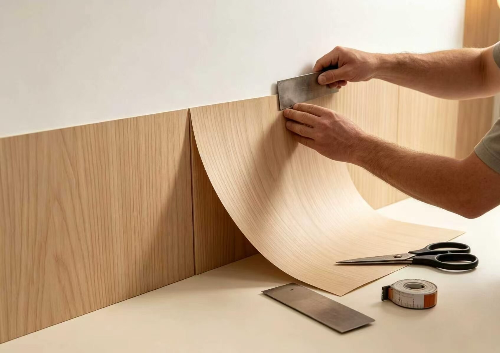 Elegant Wood Grain Slatted Wall Panel 5