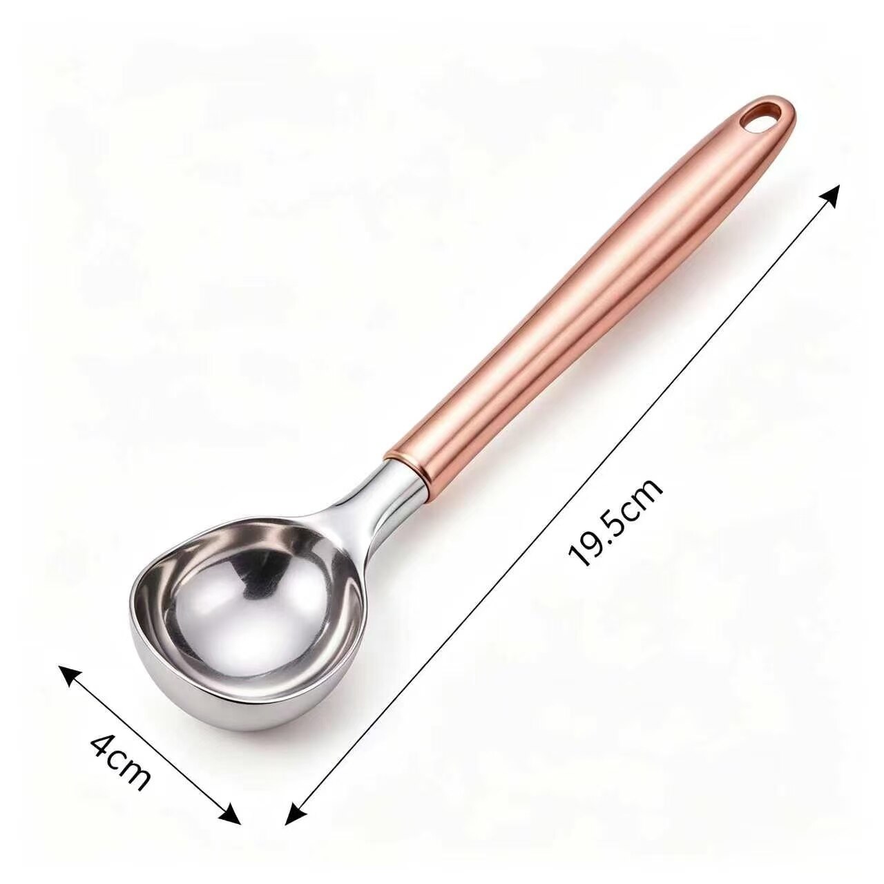 Thickened Rose Gold Stainless Steel Ice Cream Scoop 5