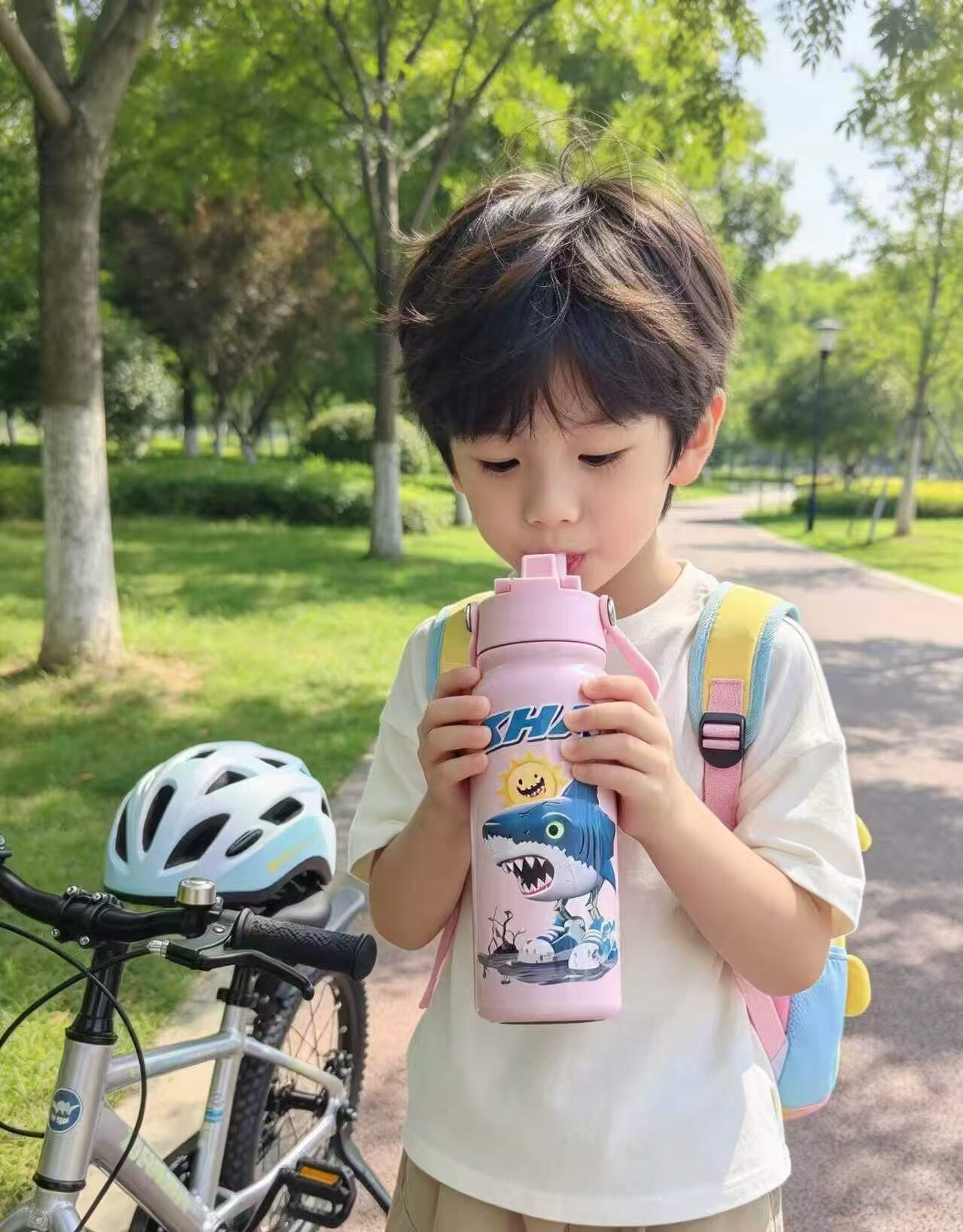 Cute Pink Shark Pop-Top Mug 4