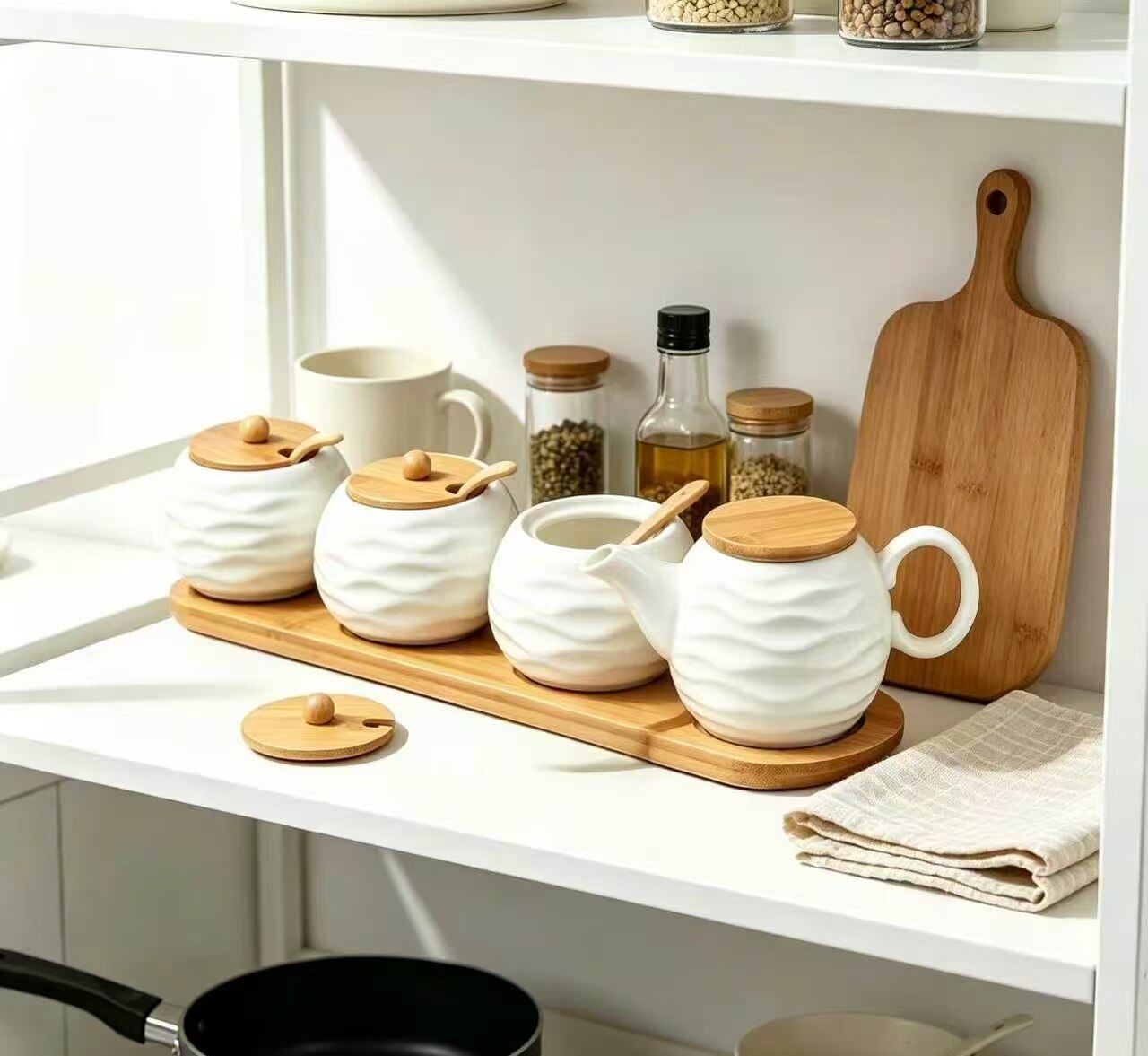 Liyu Woodland Ceramic Spice Set 2