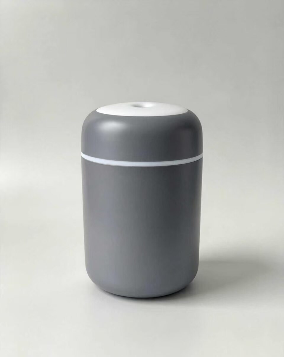 Dark Gray Minimalist Cylindrical Humidifier