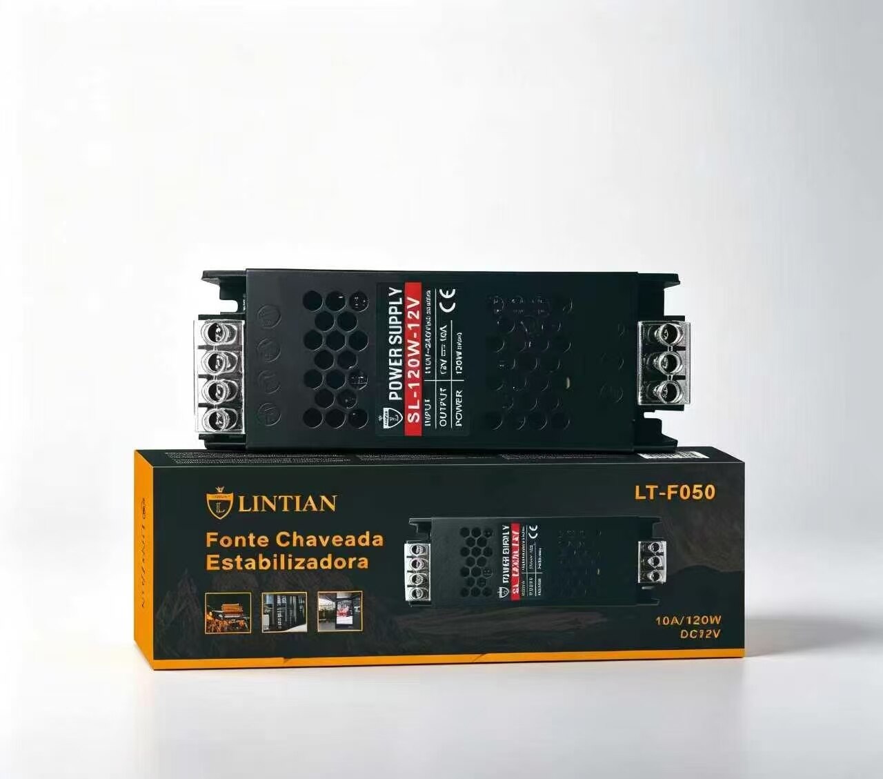 Fully enclosed silent power supply