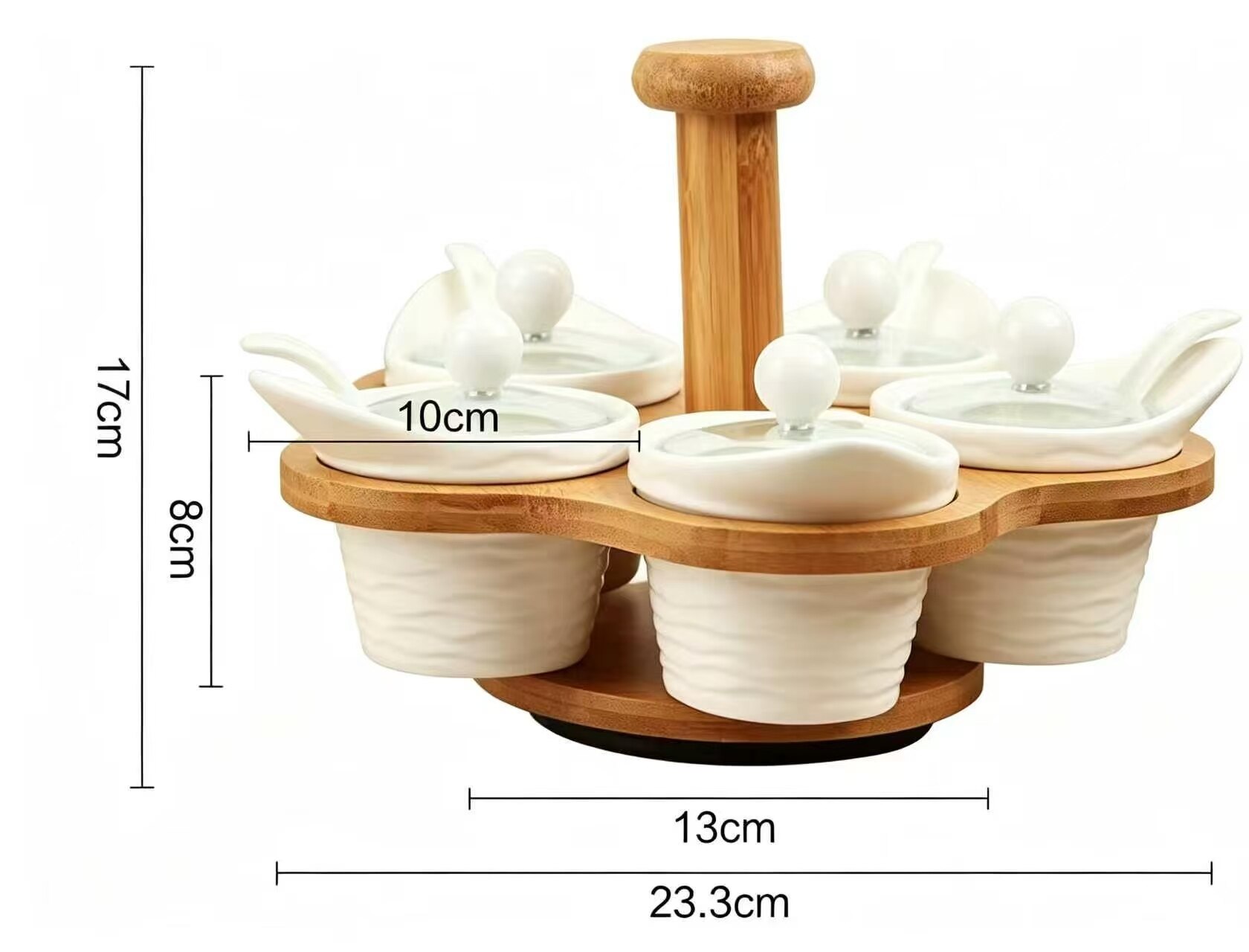 Huayu Xuanmu Five-Compartment Spice Jar 4
