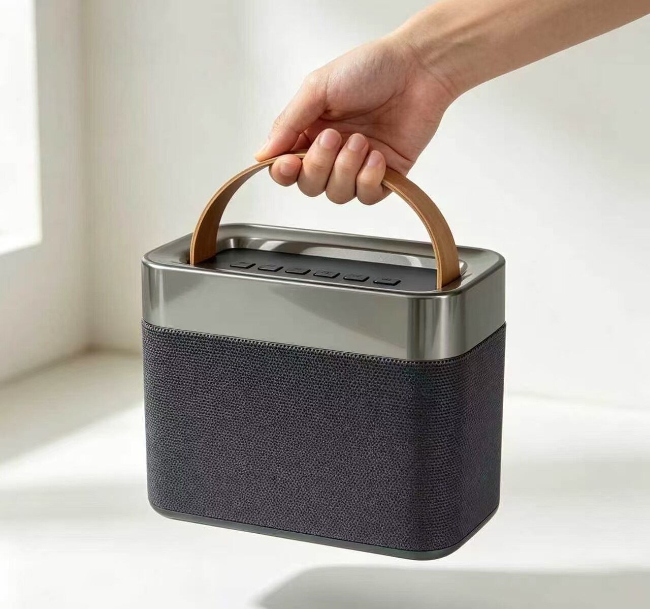 Gray Domain Crystal Wood Handle Speaker 4