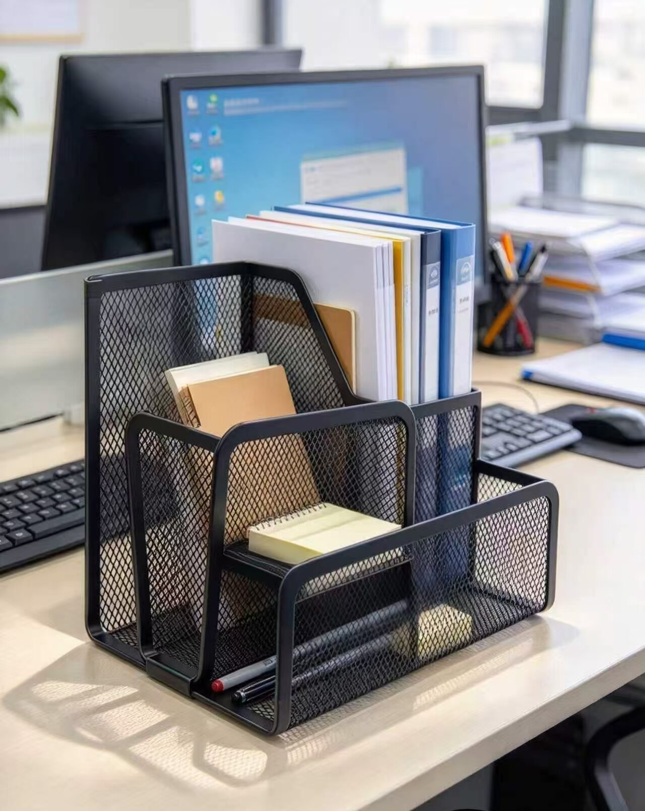 Ink Grid Staggered Office Organizer 4